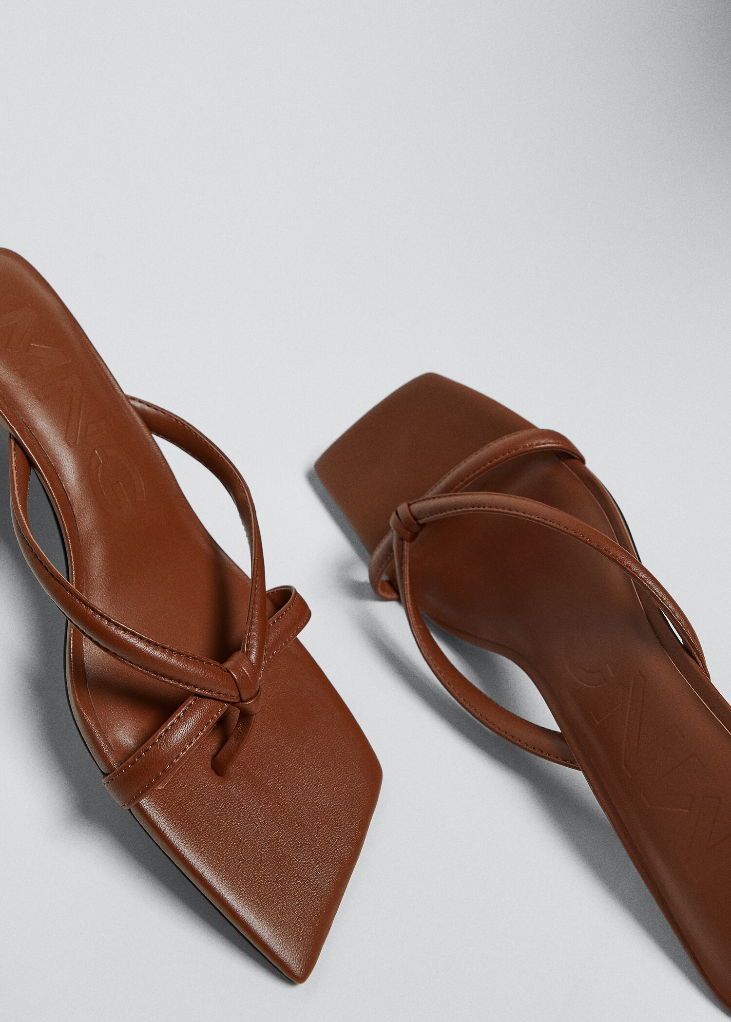 Leren slingback sandalen - Middenvlak