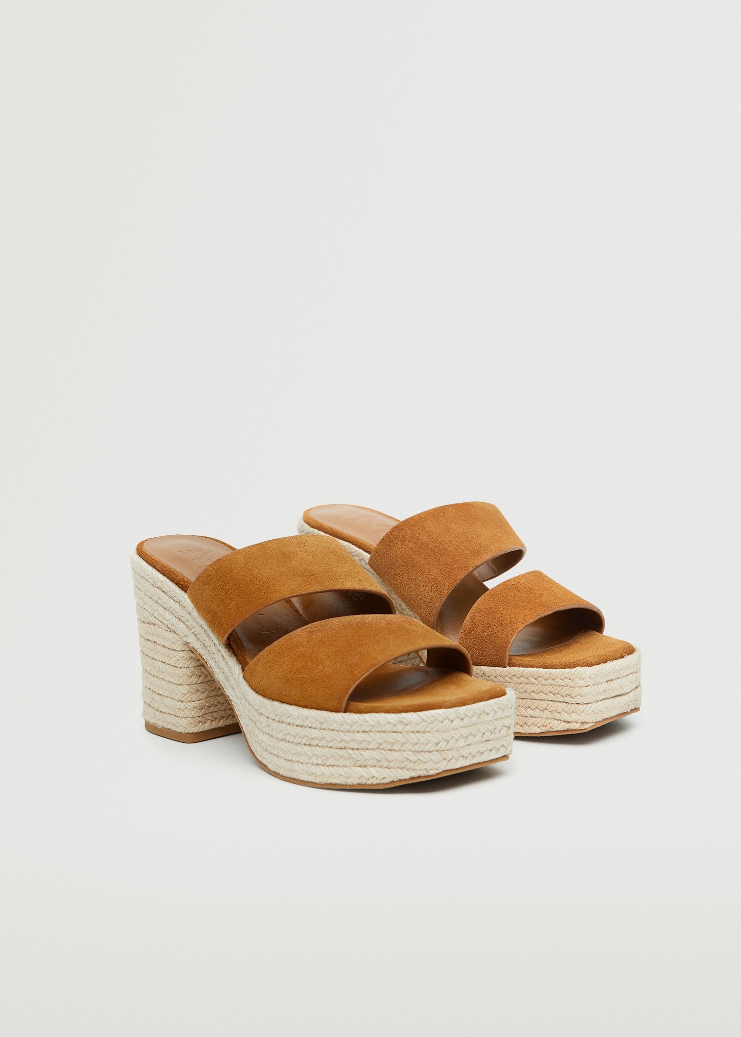 Esparto leather sandals - Medium plane