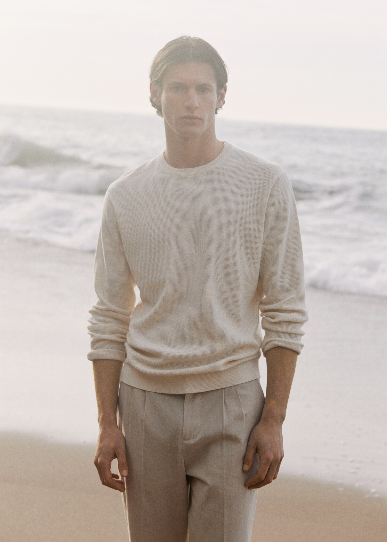 Structured cotton sweater - Details of the article 5