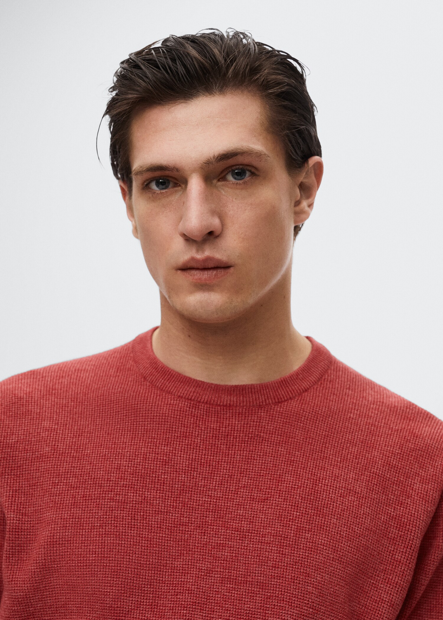 Structured cotton sweater - Details of the article 1