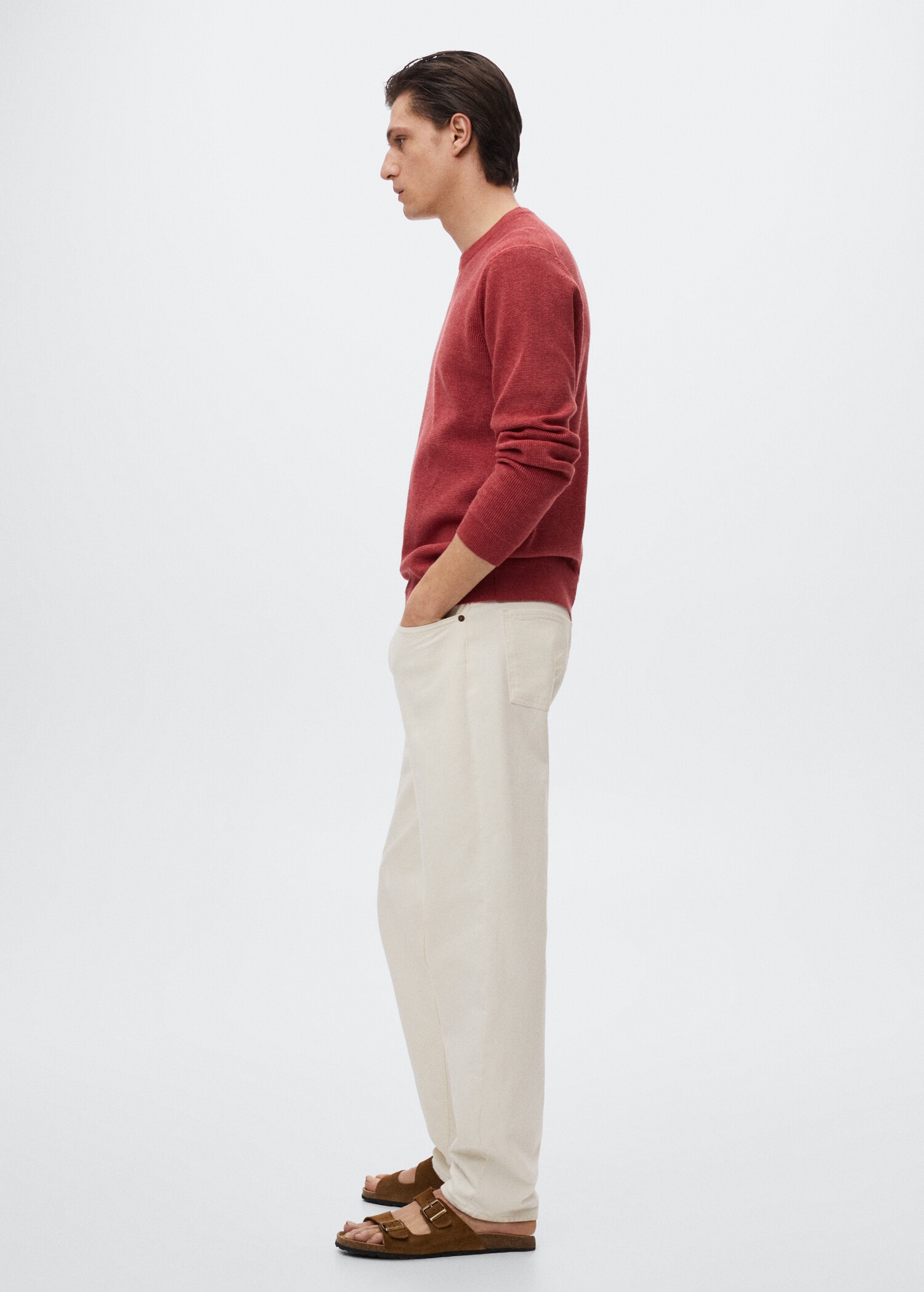 Structured cotton sweater - Details of the article 2