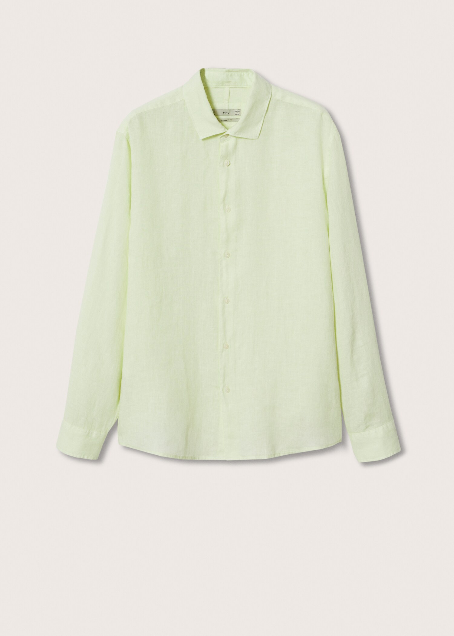 Regular-fit 100% linen shirt - Article without model