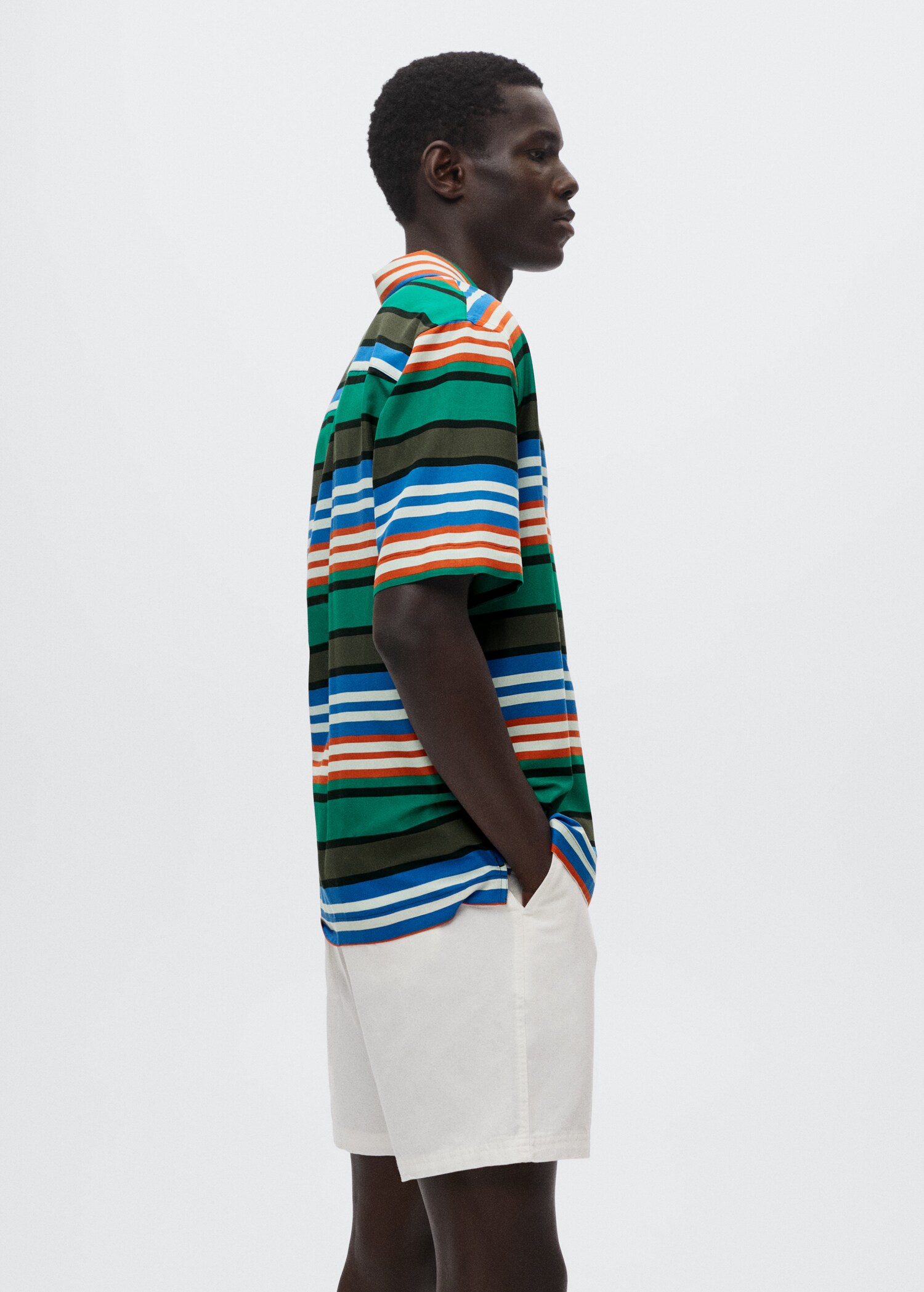 Striped flowy shirt - Details of the article 2