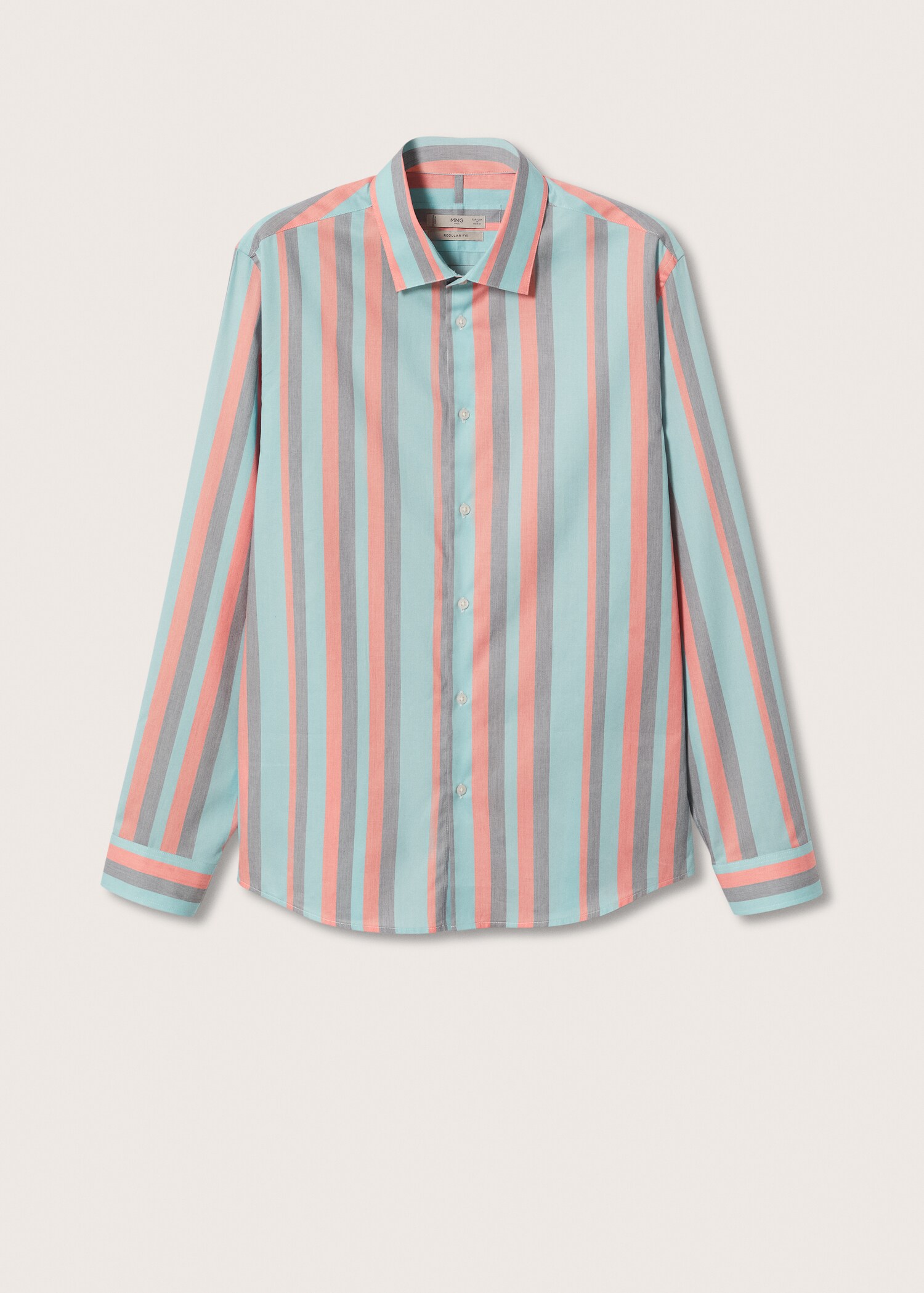 Regular-fit cotton striped shirt - Article without model