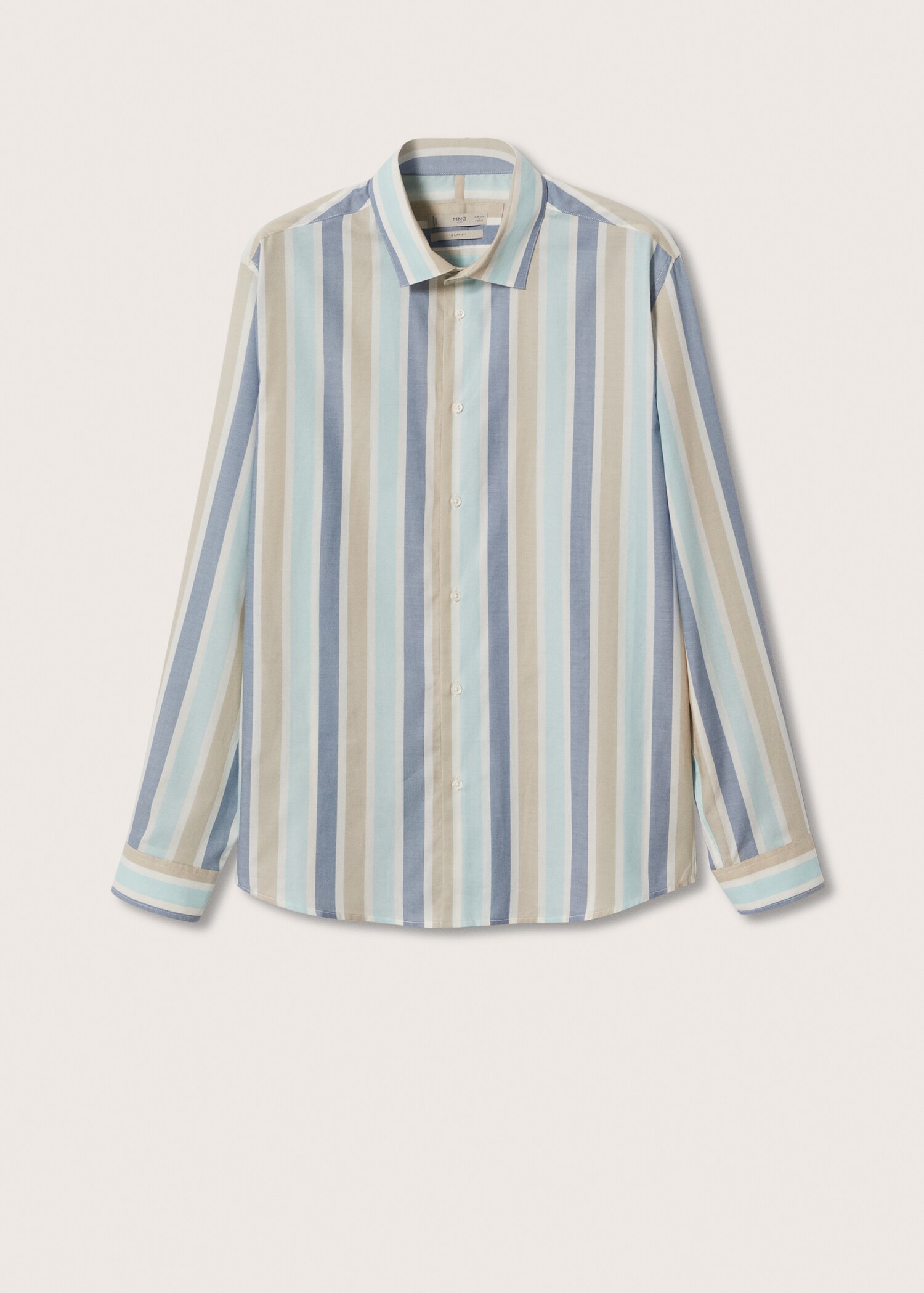 Slim fit striped cotton shirt - Article without model