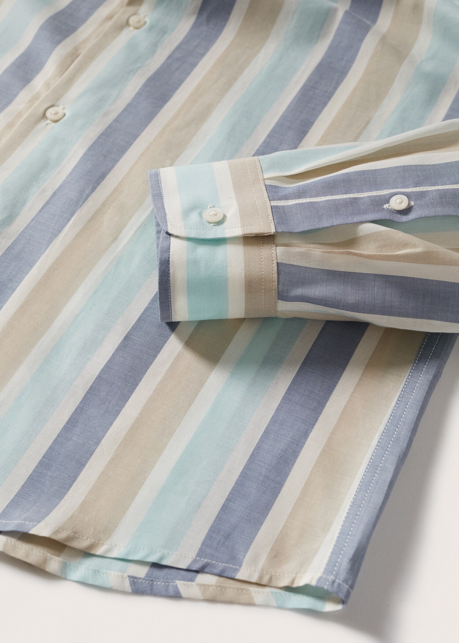 Slim fit striped cotton shirt - Details of the article 8