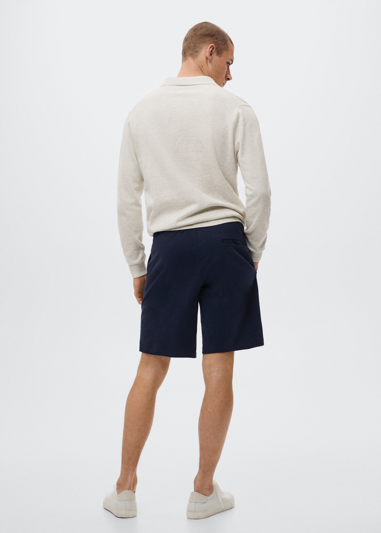Jogger cotton Bermuda short - Reverse of the article