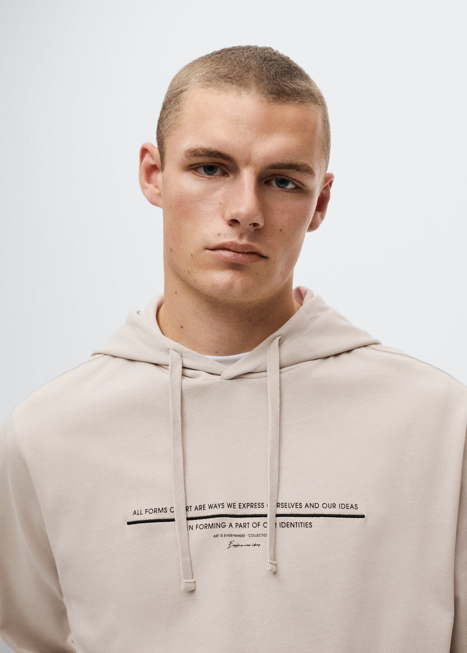 Baumwoll-Sweatshirt mit Schriftzug - Detail des Artikels 1