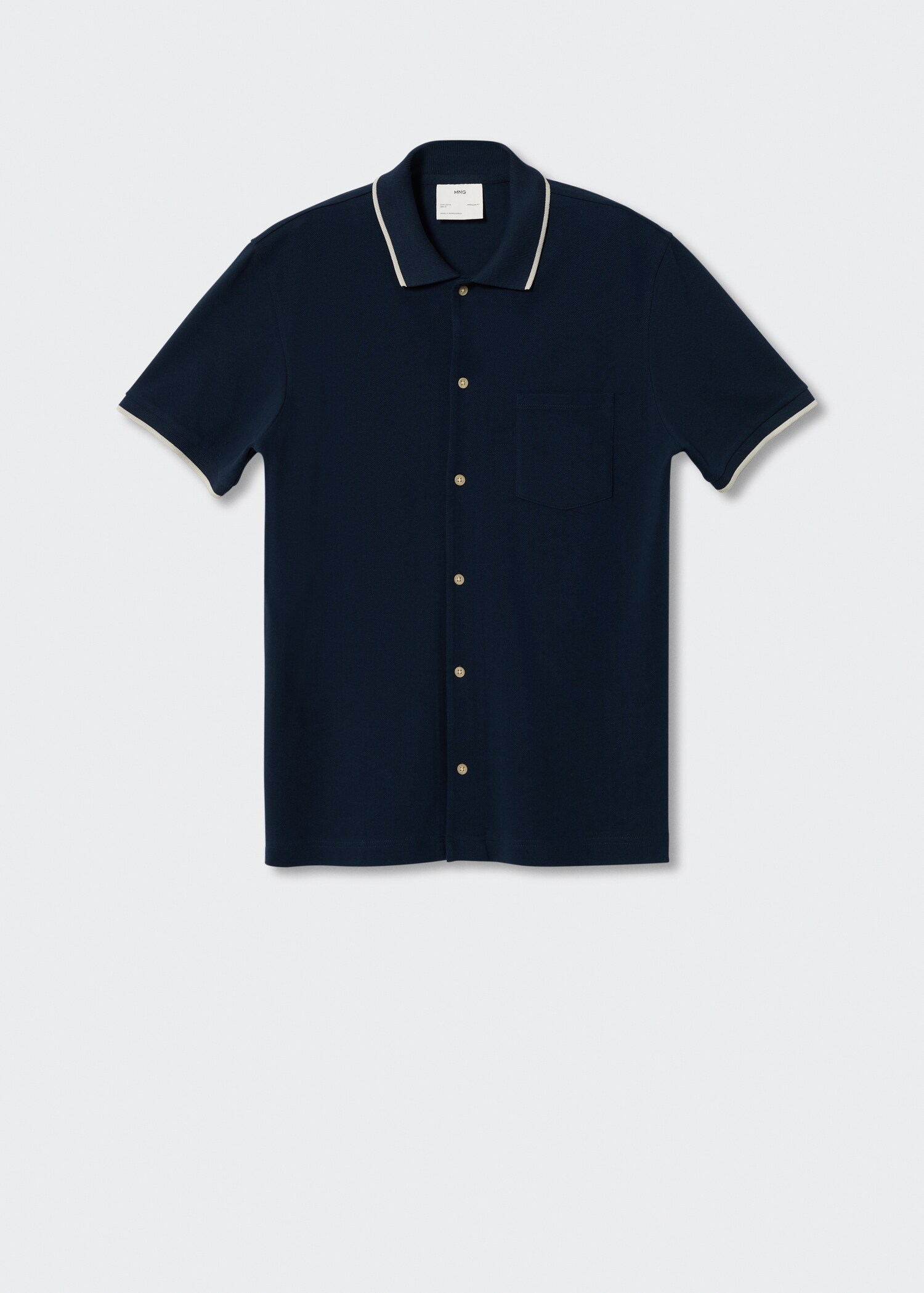Camisa regular fit algodón piqué - Artículo sin modelo