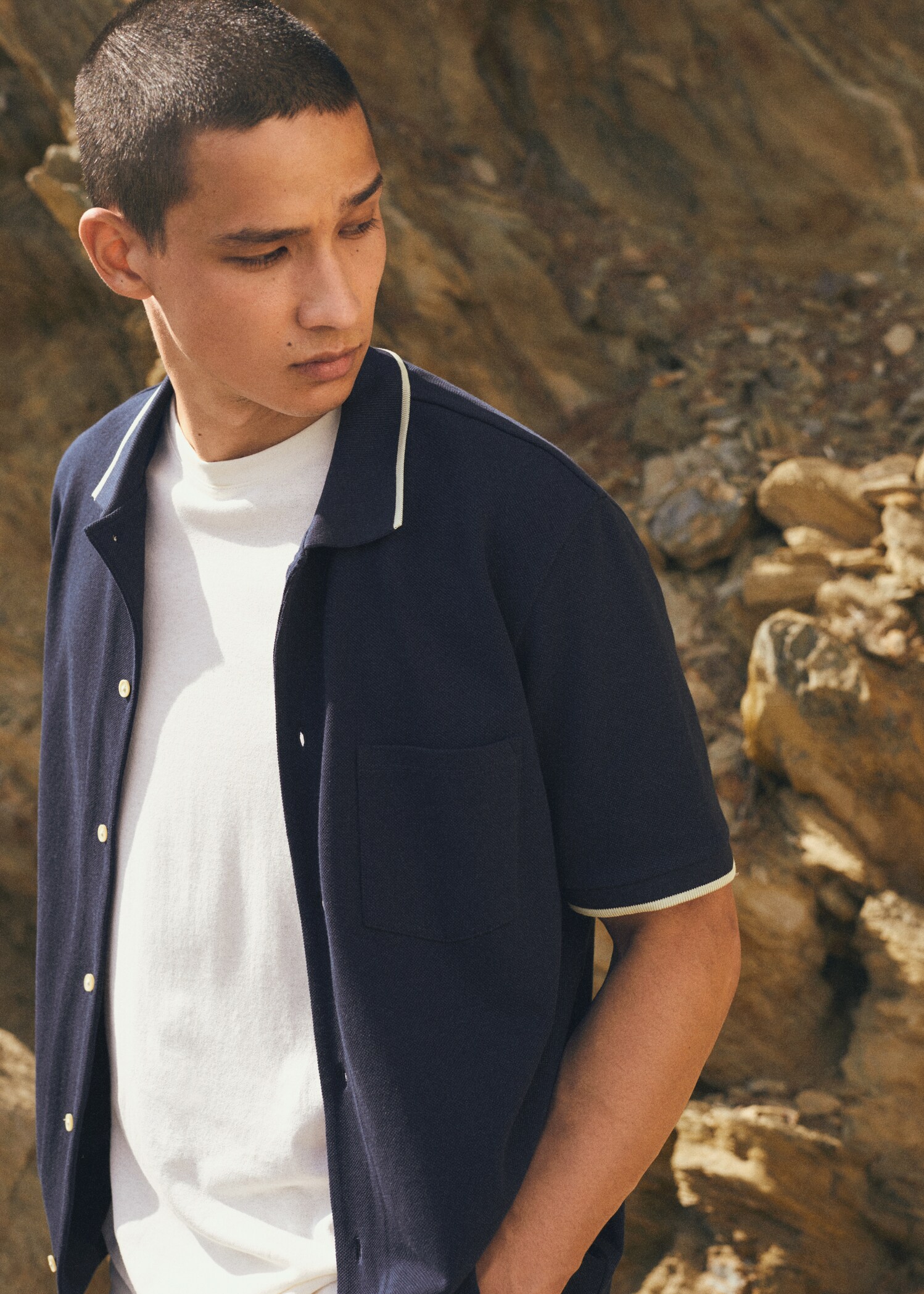 Camisa regular fit algodón piqué - Detalle del artículo 5