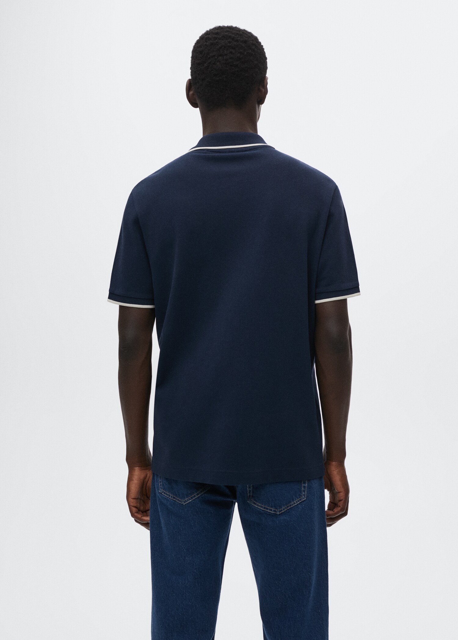 Camisa regular fit algodón piqué - Reverso del artículo