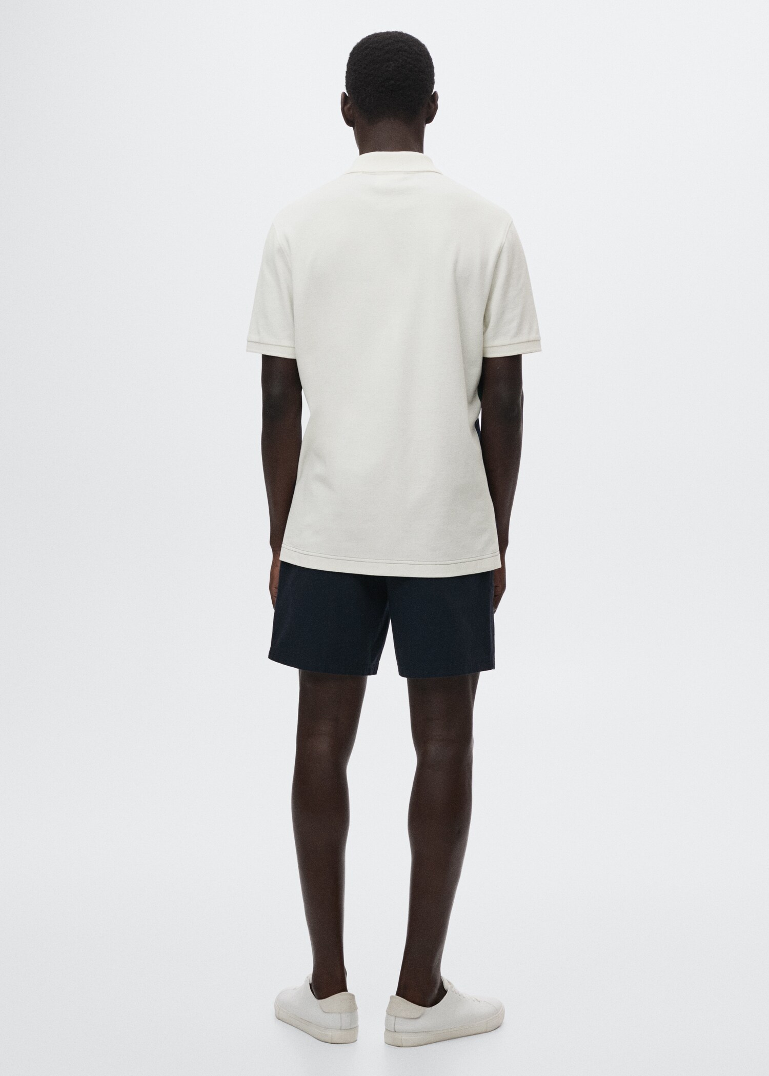 Color-Blocking-Poloshirt aus Piqué - Rückseite des Artikels
