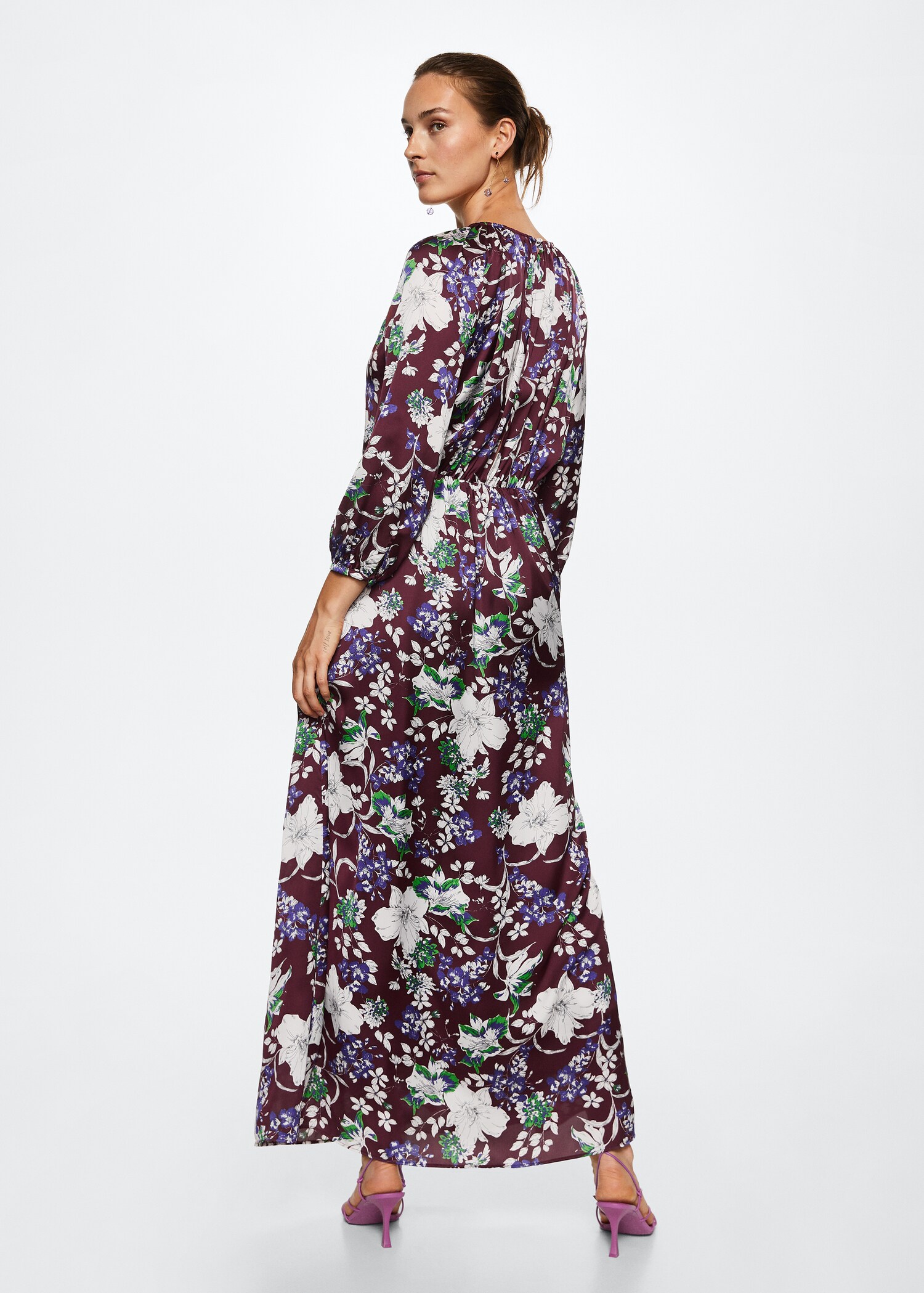 Flower print dress - Reverse of the article