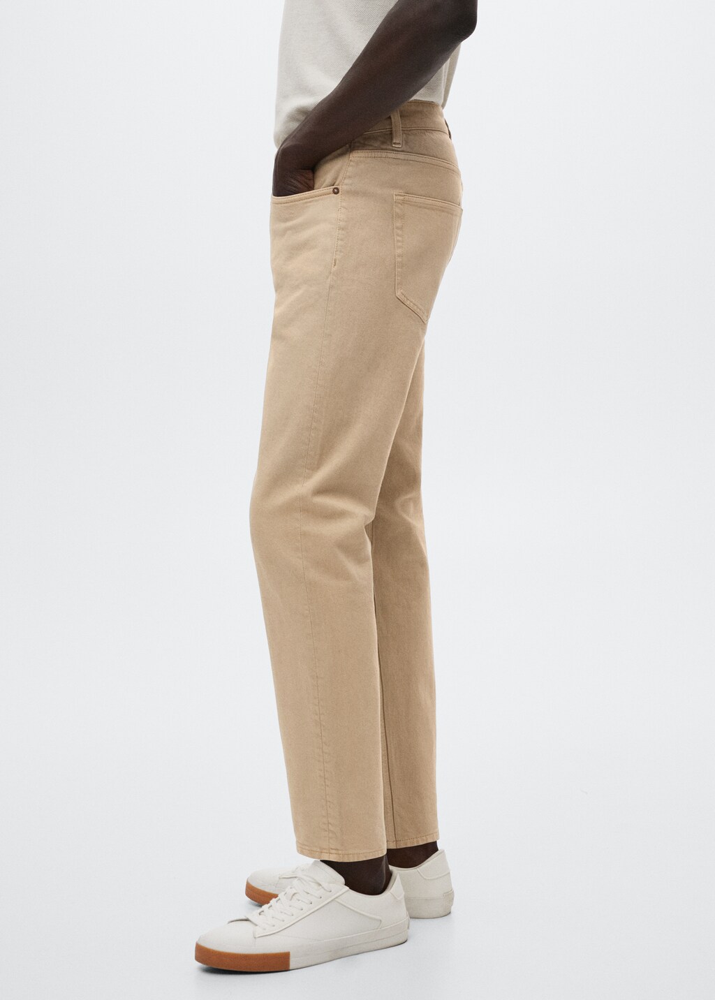 Cropped khaki pants mens clearance