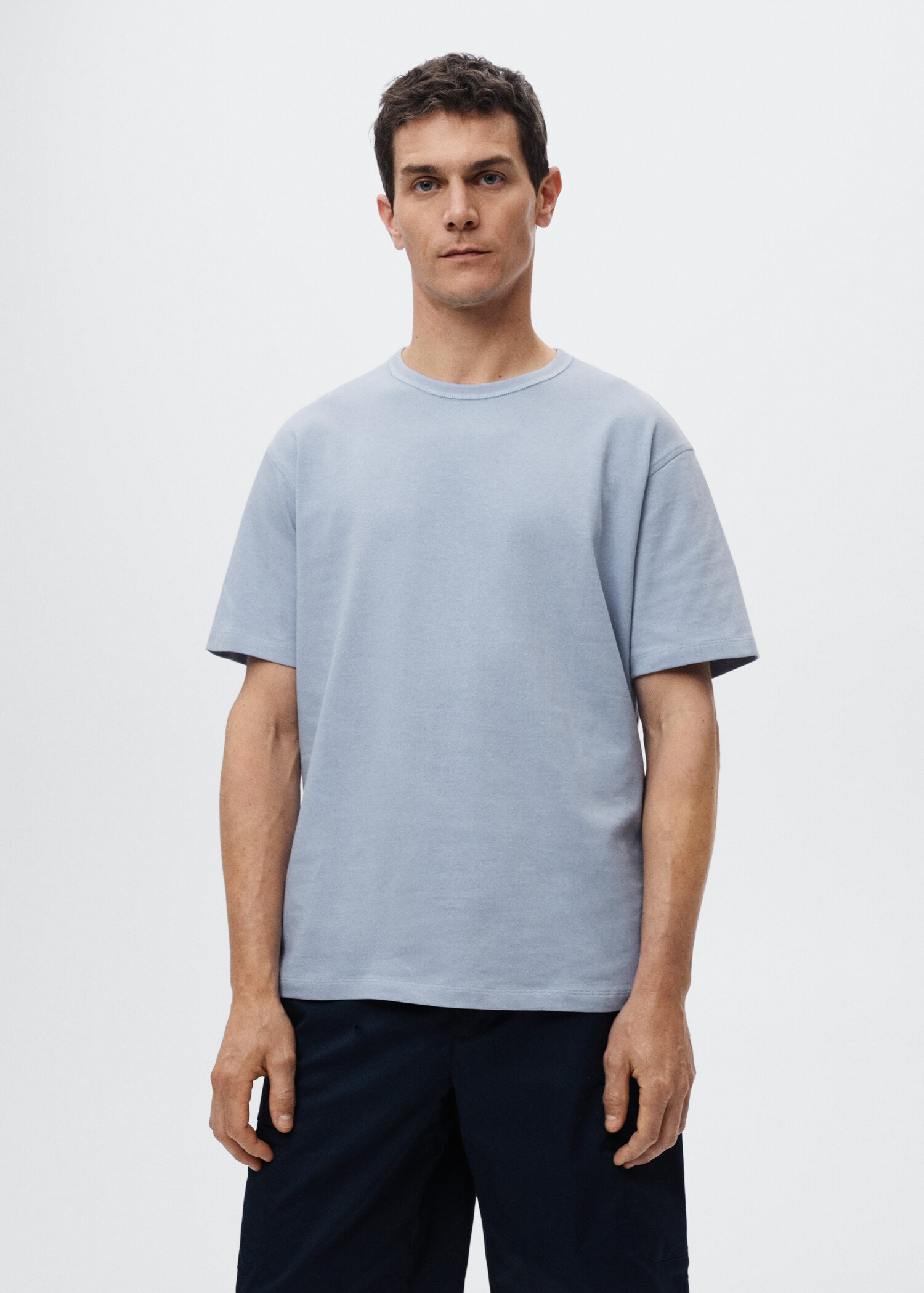 Relaxed fit cotton t-shirt - Medium plane