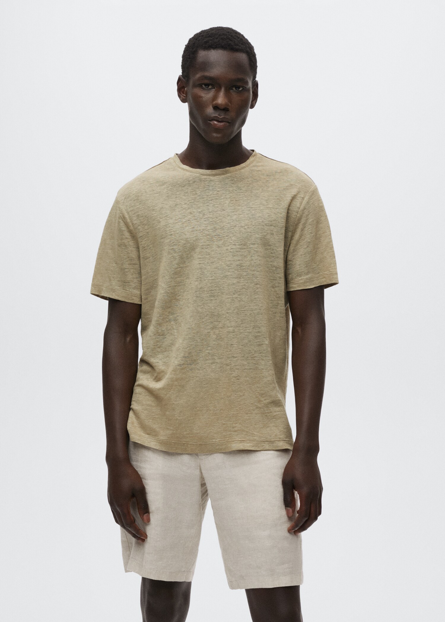 100% linen t-shirt - Medium plane