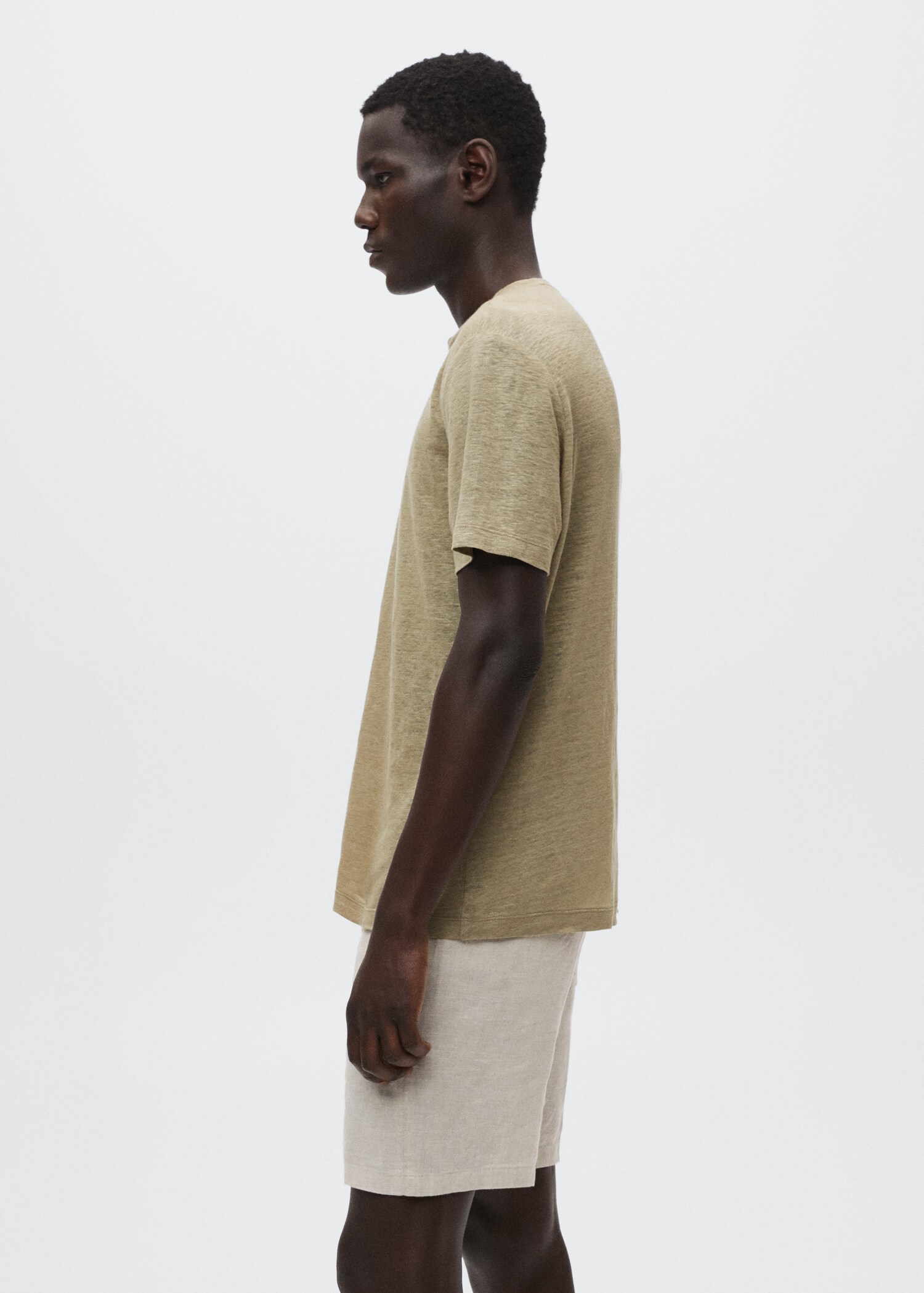 100% linen t-shirt - Details of the article 2