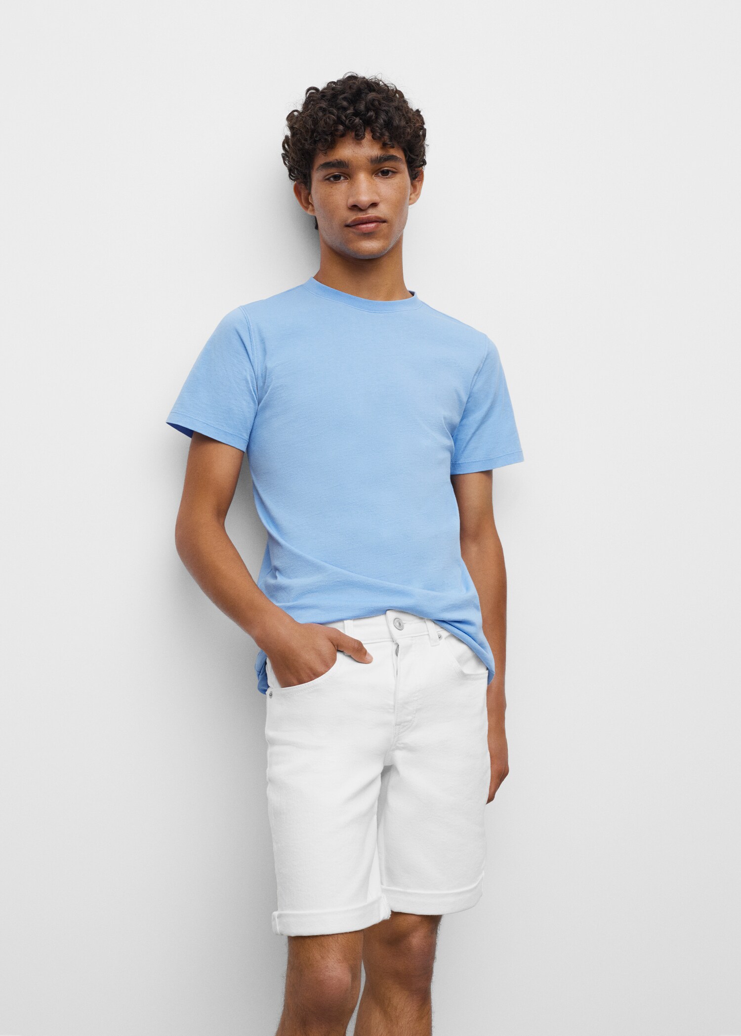 Cotton denim shorts - Details of the article 2