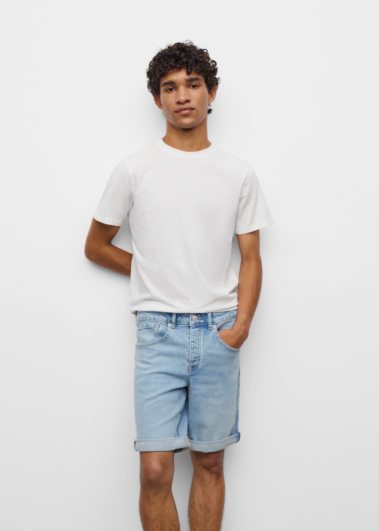 Cotton denim shorts - Details of the article 2
