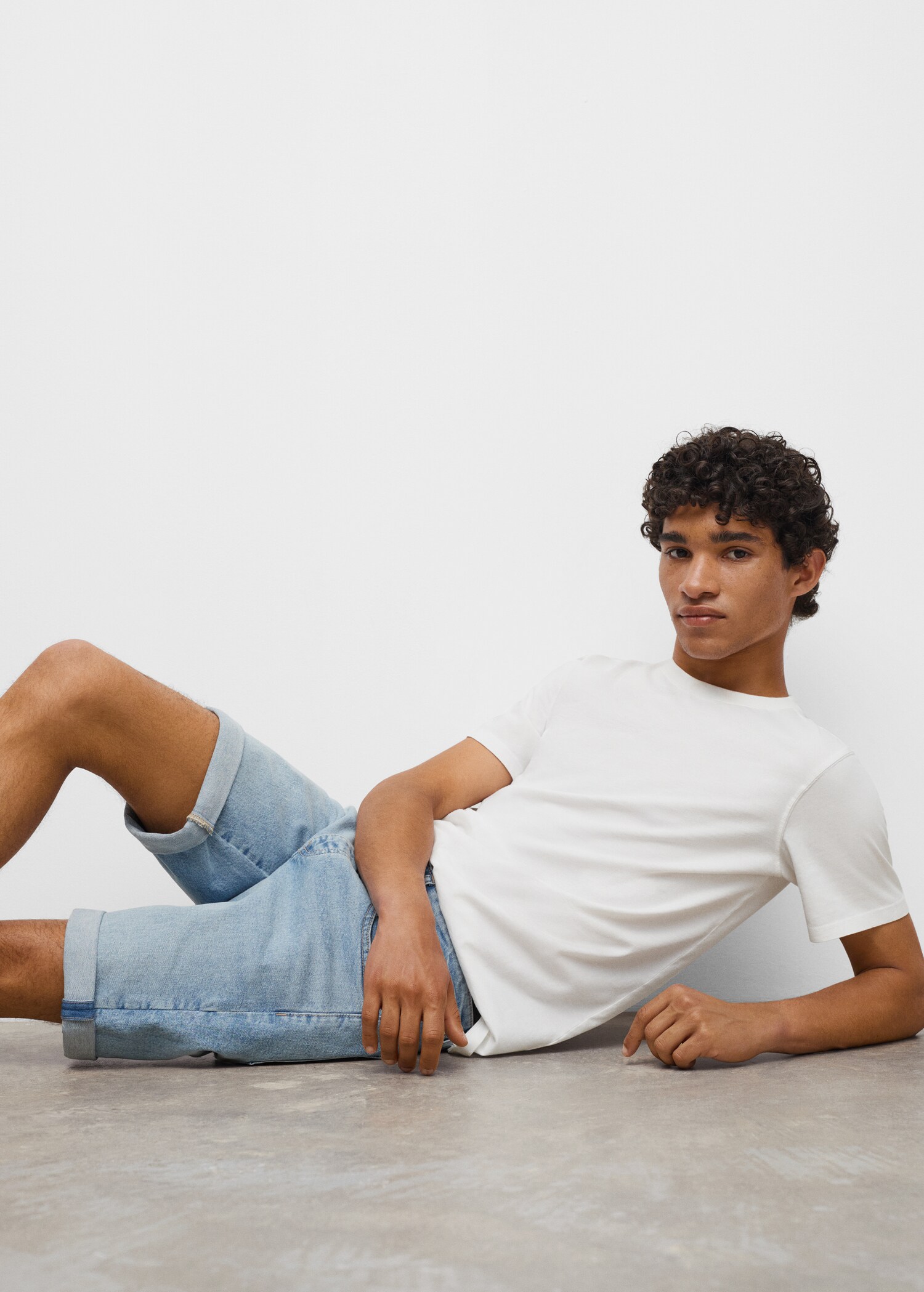 Cotton denim shorts - Details of the article 3
