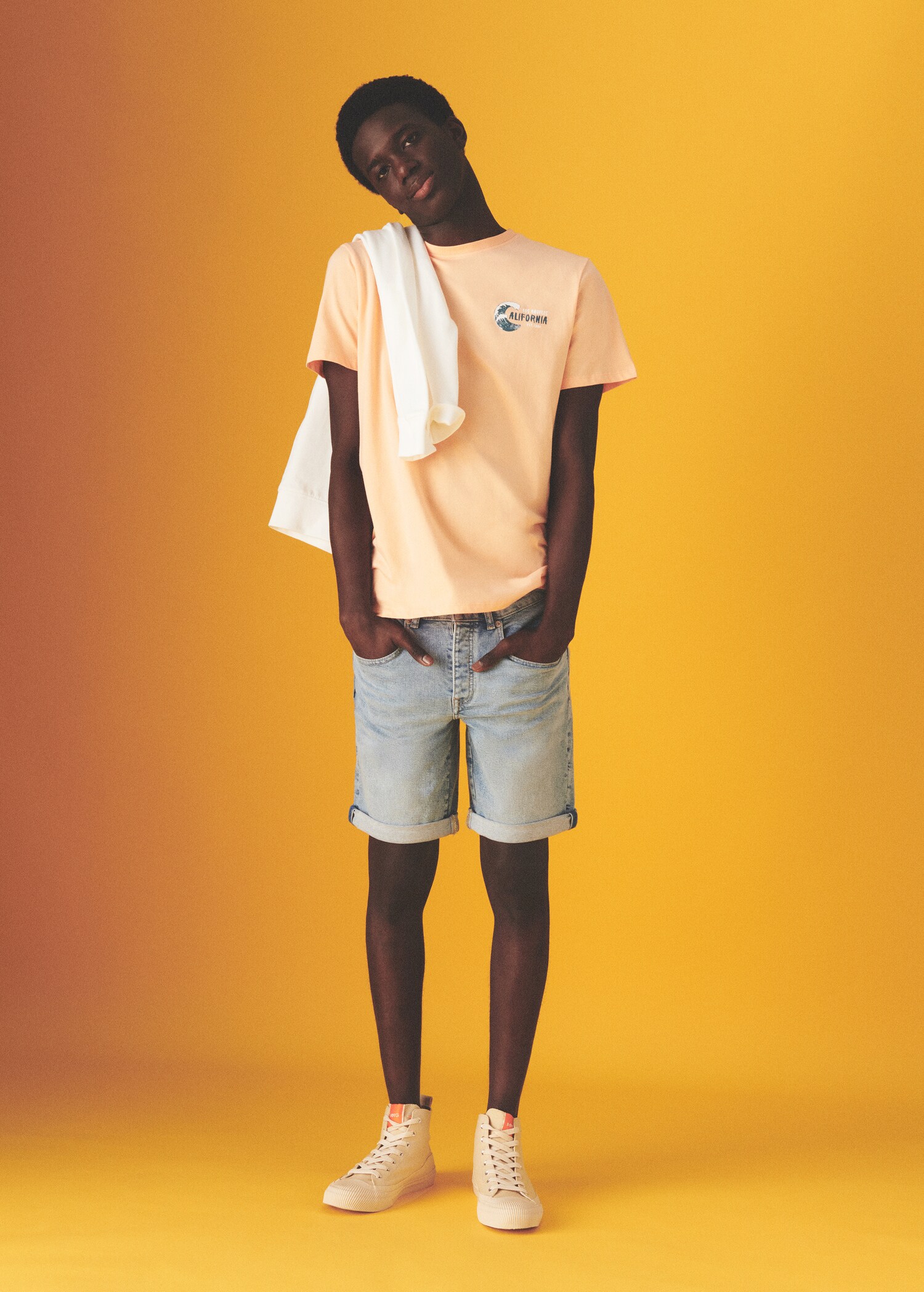 Cotton denim shorts - Details of the article 5
