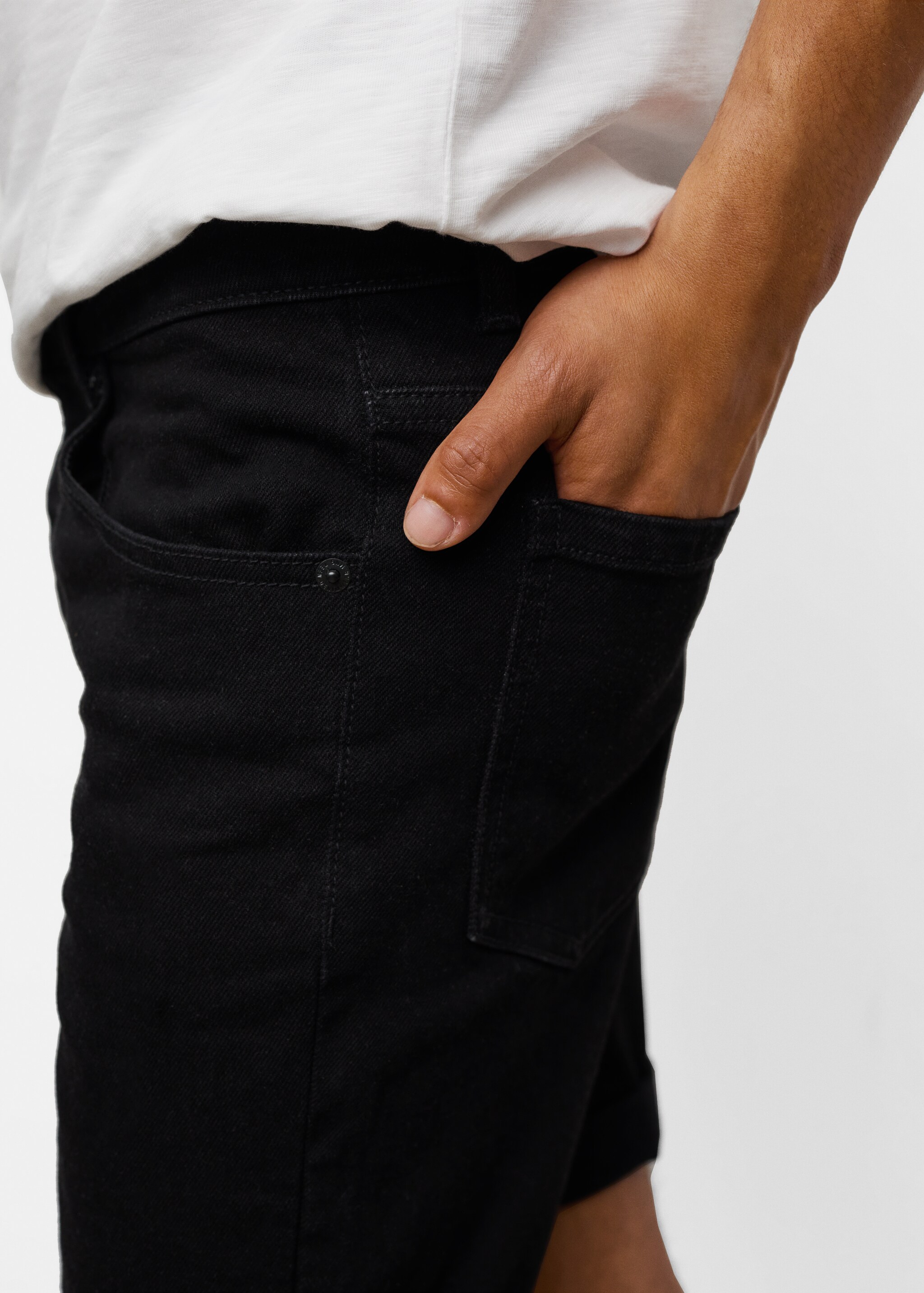 Cotton denim shorts - Details of the article 2
