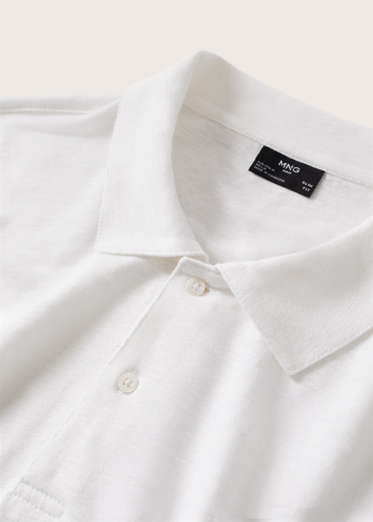 100% linen polo shirt - Details of the article 8