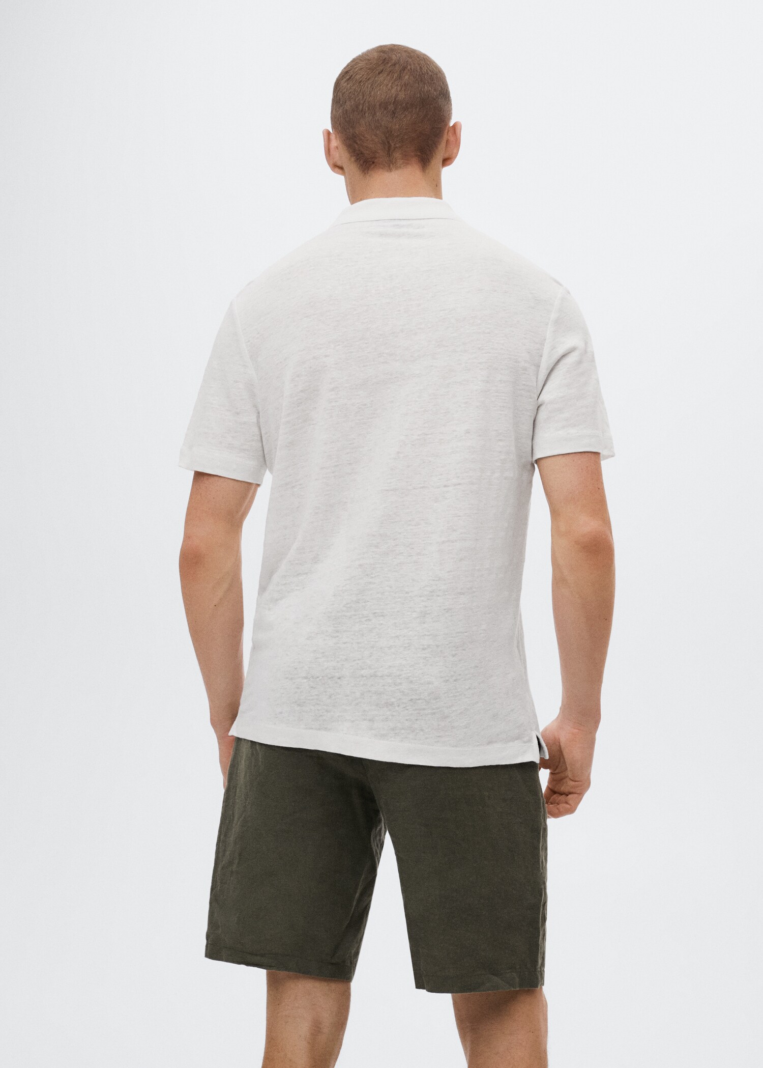 100% linen polo shirt - Reverse of the article