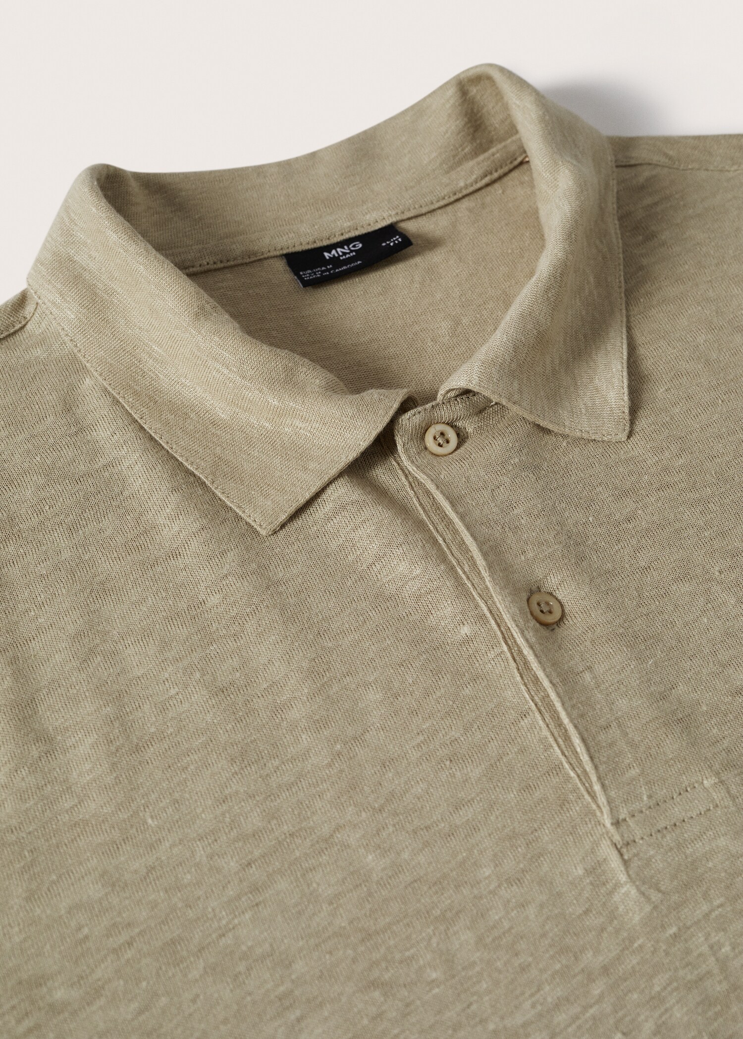 100% linen polo shirt - Details of the article 8