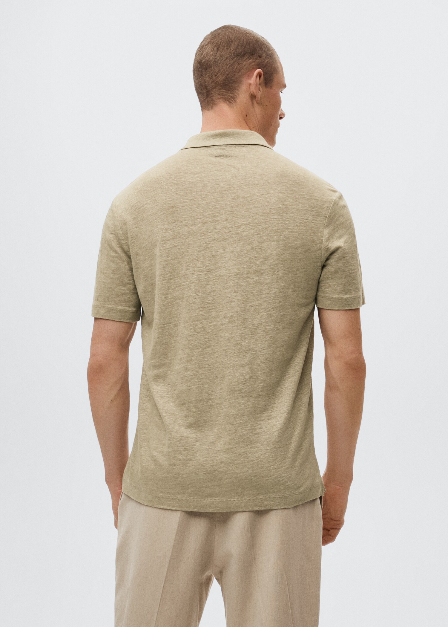 100% linen polo shirt - Reverse of the article