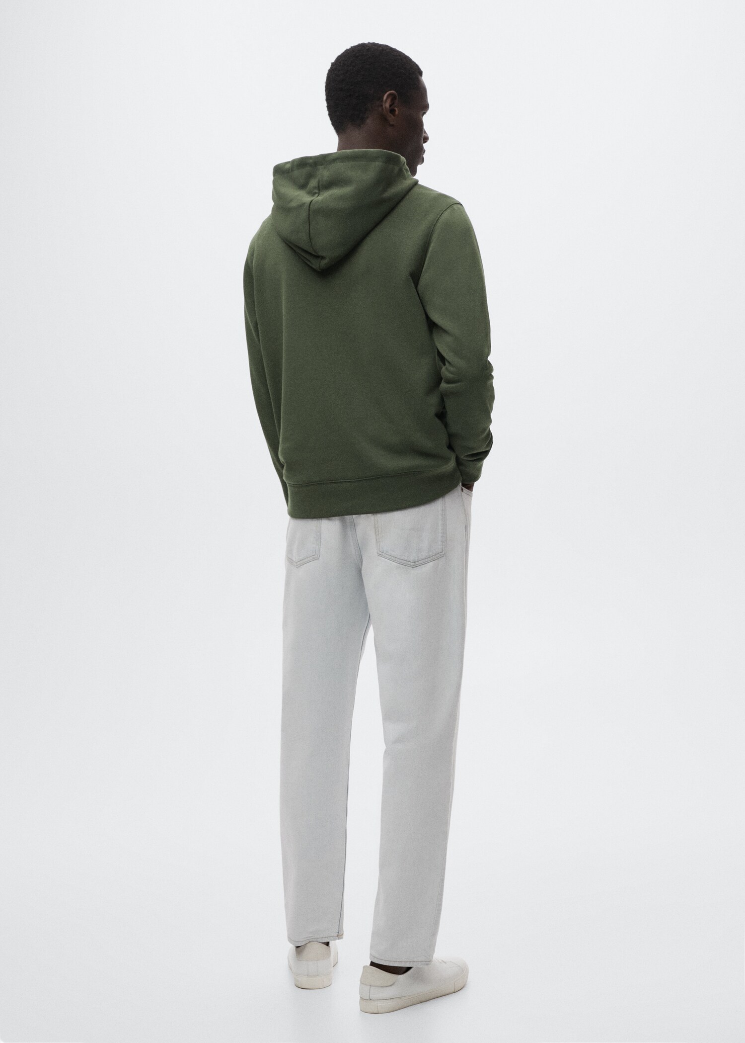 Leichte Basic-Sweatshirt mit Kapuze - Rückseite des Artikels