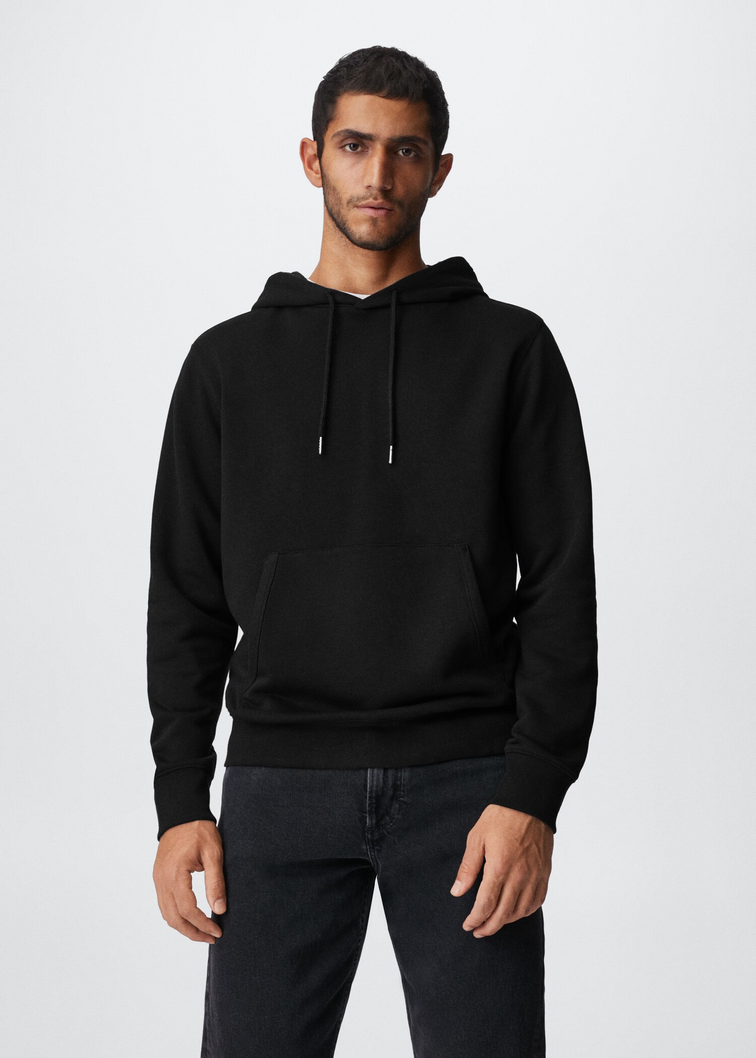 Leichte Basic-Sweatshirt mit Kapuze - Mittlere Ansicht