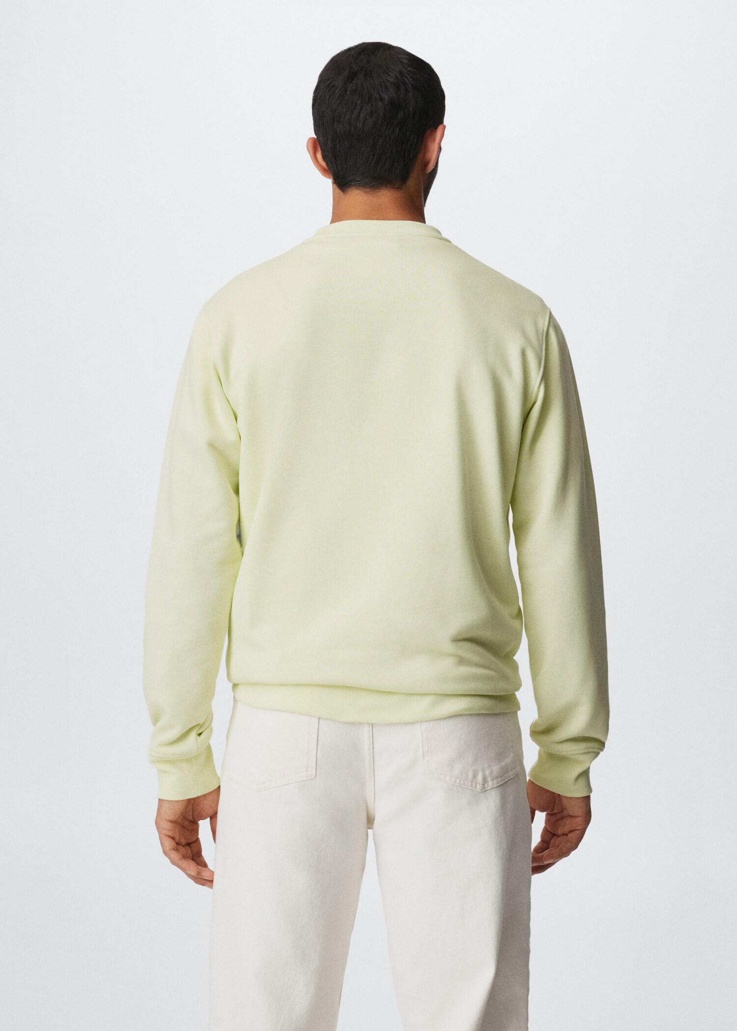 Lätt sweatshirt bomull - Artikelns baksida