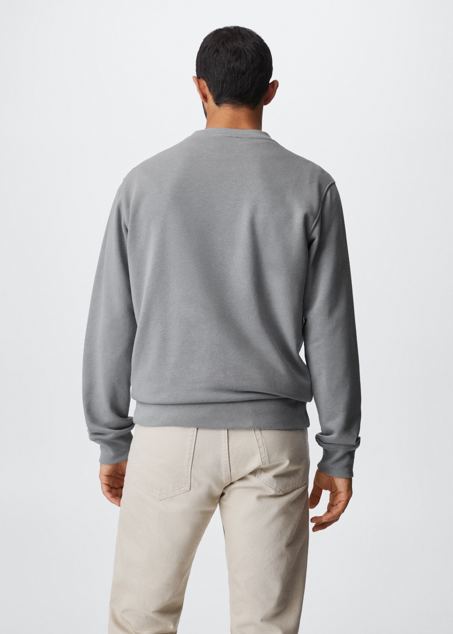 Lätt sweatshirt bomull - Artikelns baksida