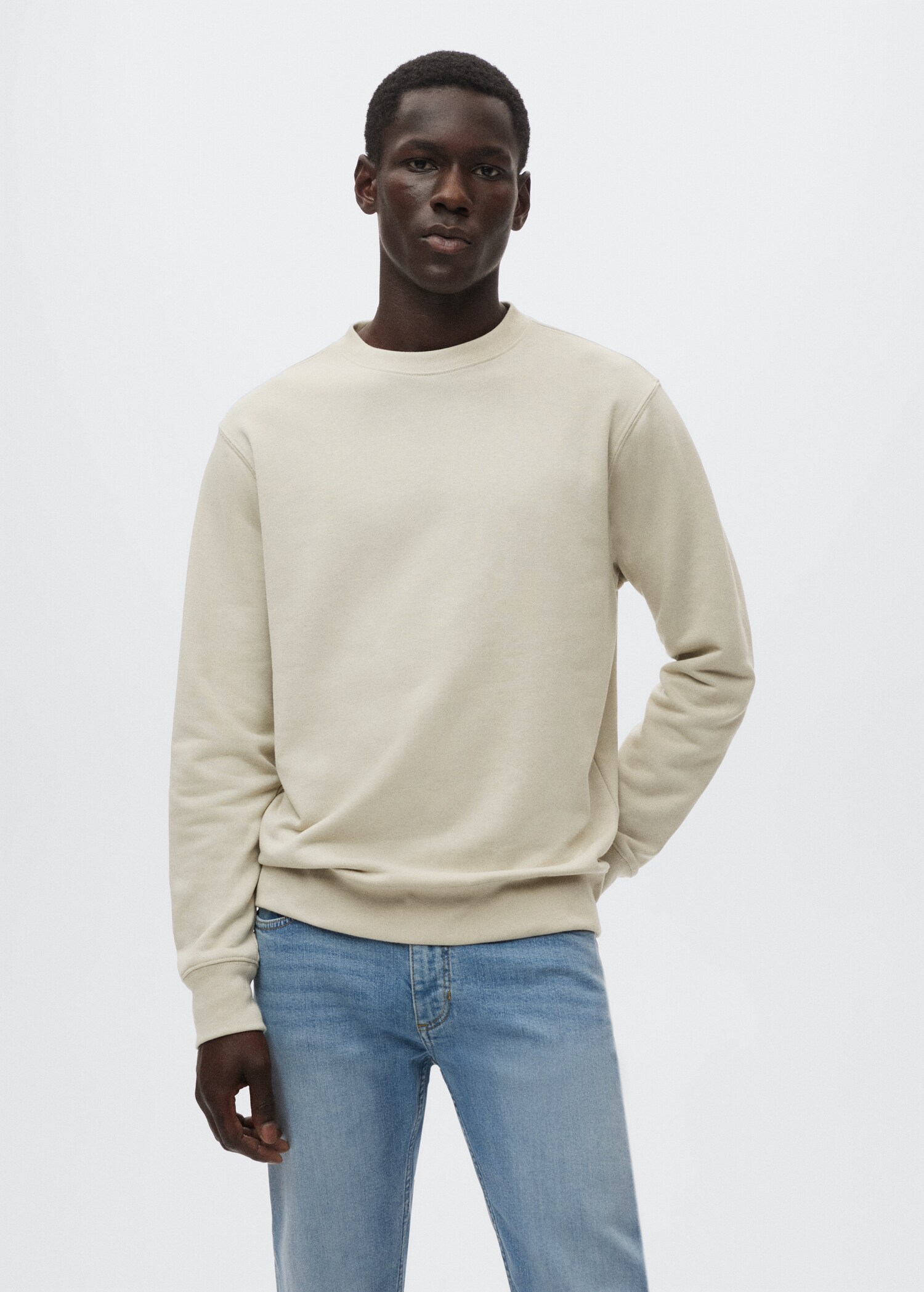 Lätt sweatshirt bomull - Bild av mittparti