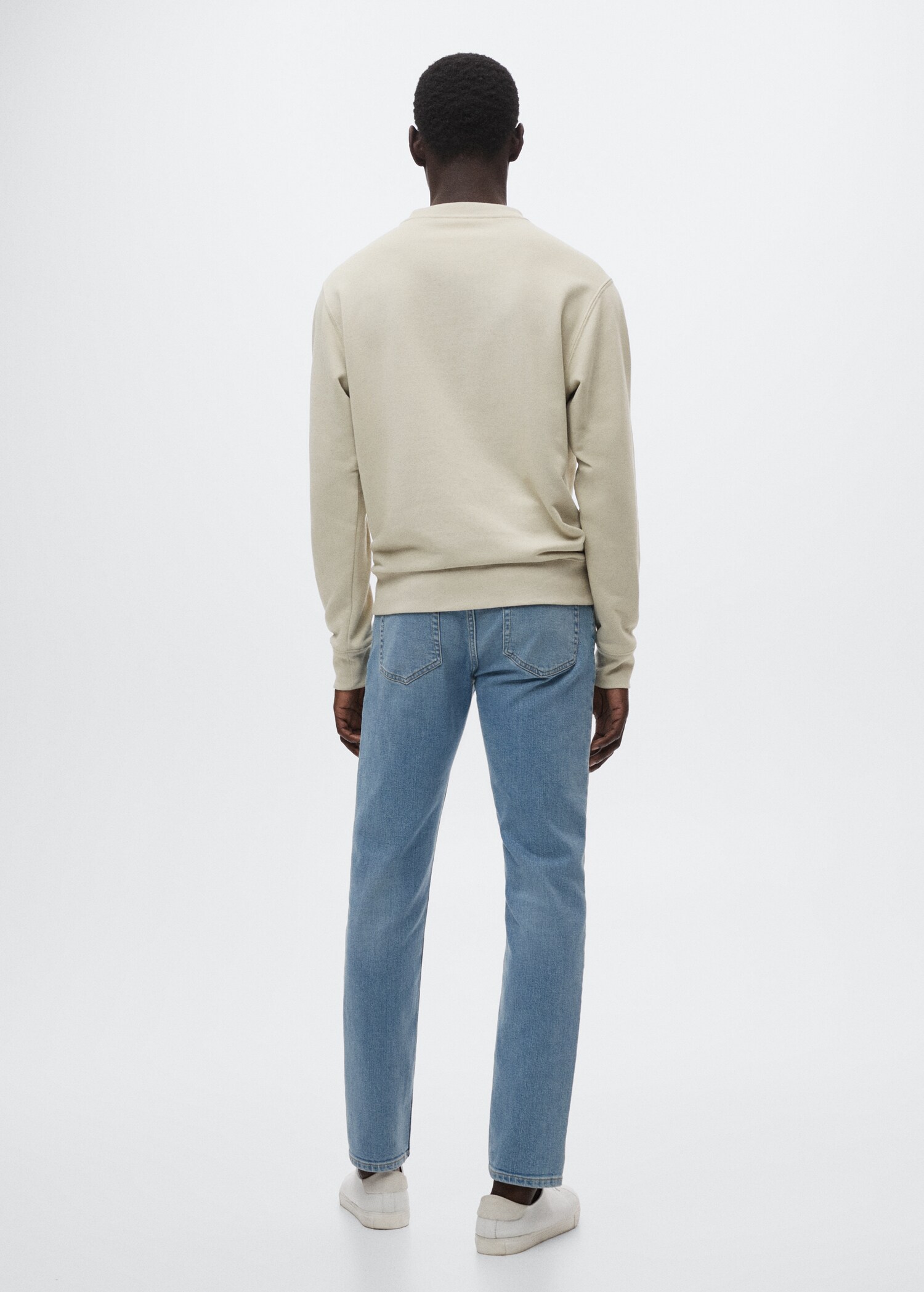 Lätt sweatshirt bomull - Artikelns baksida