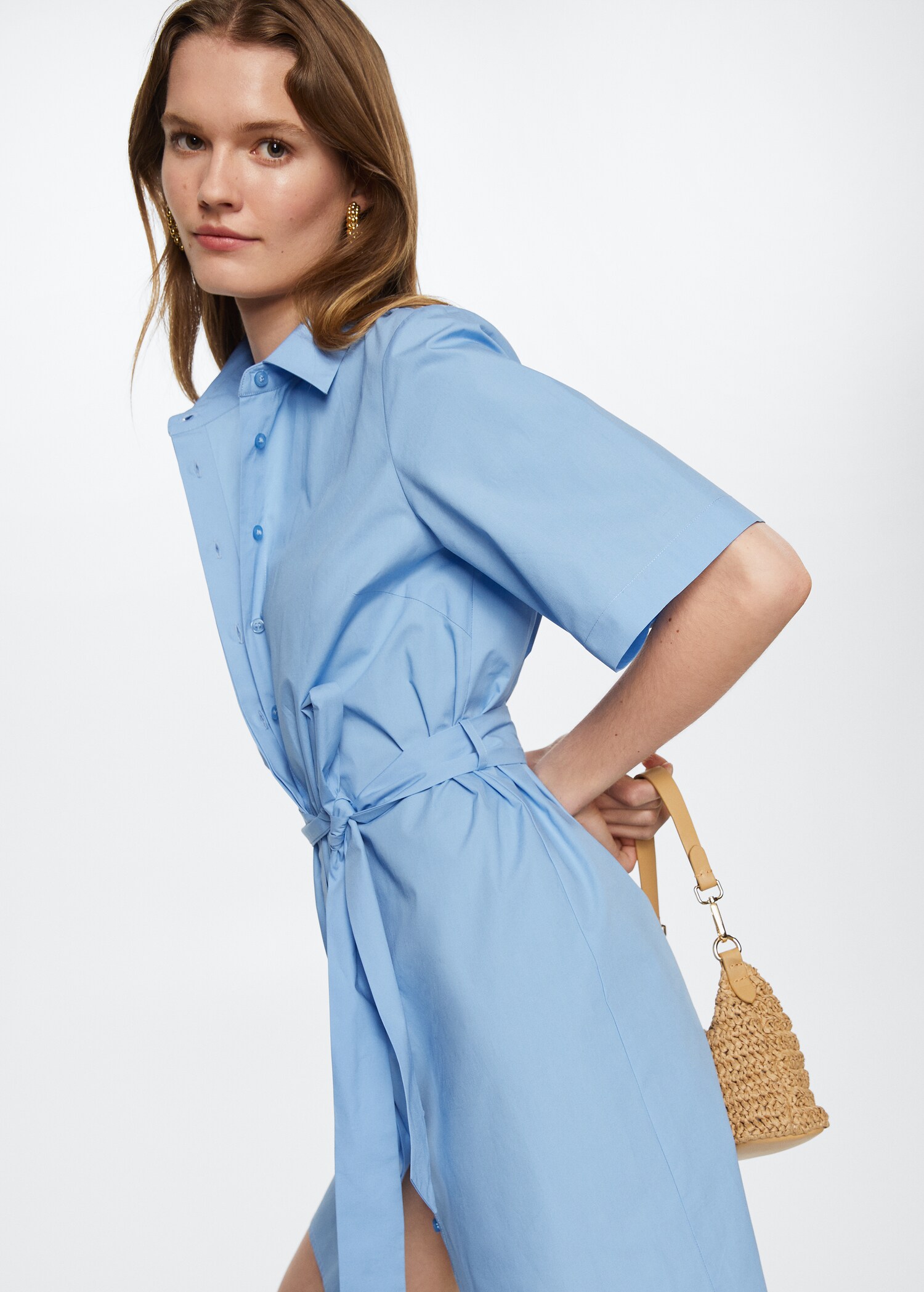 Cotton shirt dress - Details of the article 1