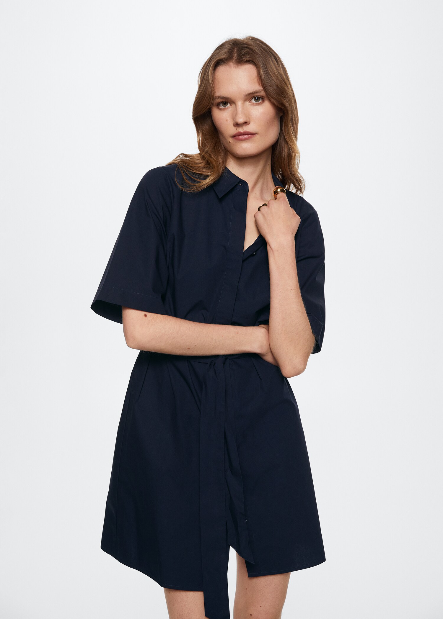 Cotton shirt dress - Medium plane