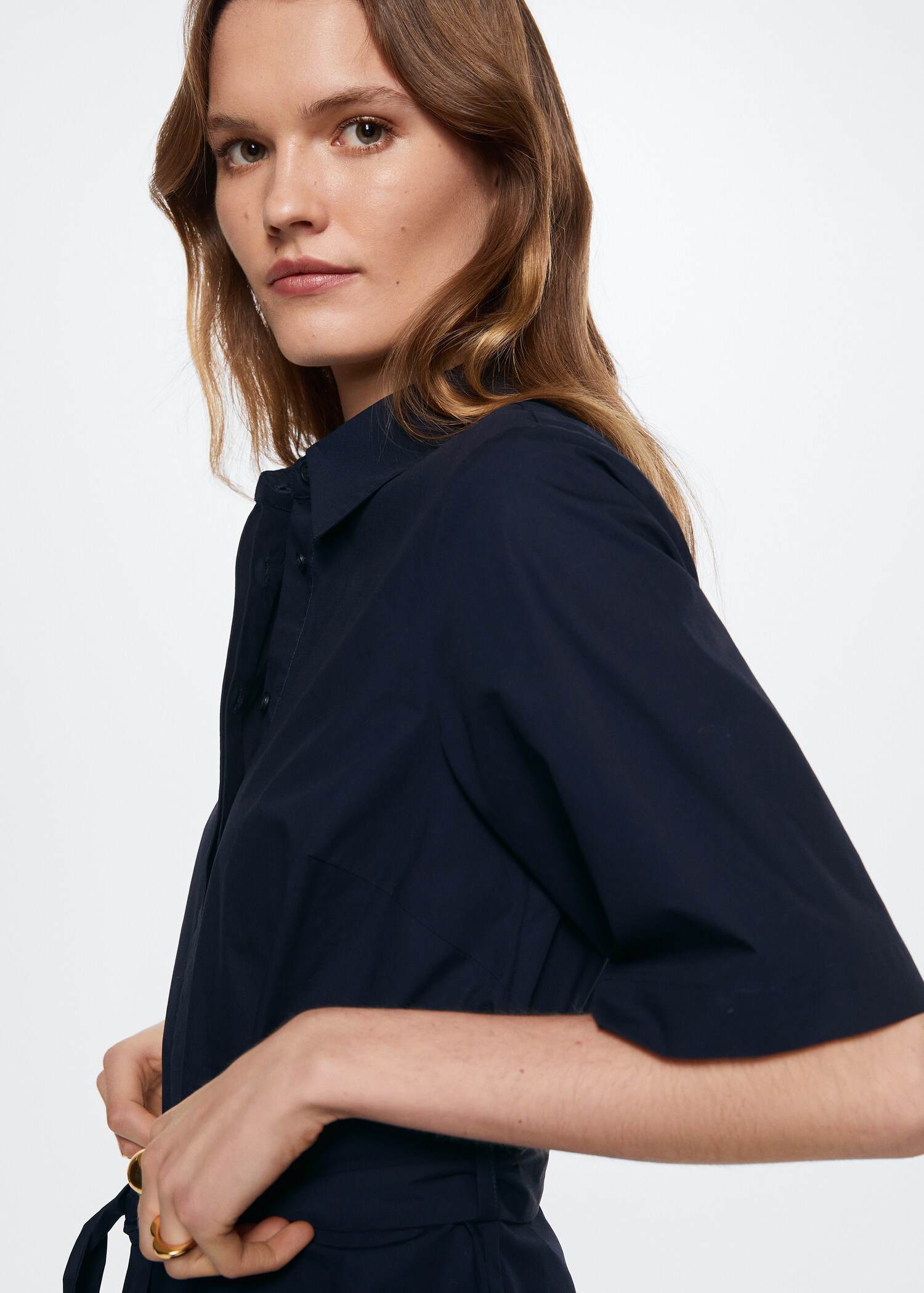 Cotton shirt dress - Details of the article 1