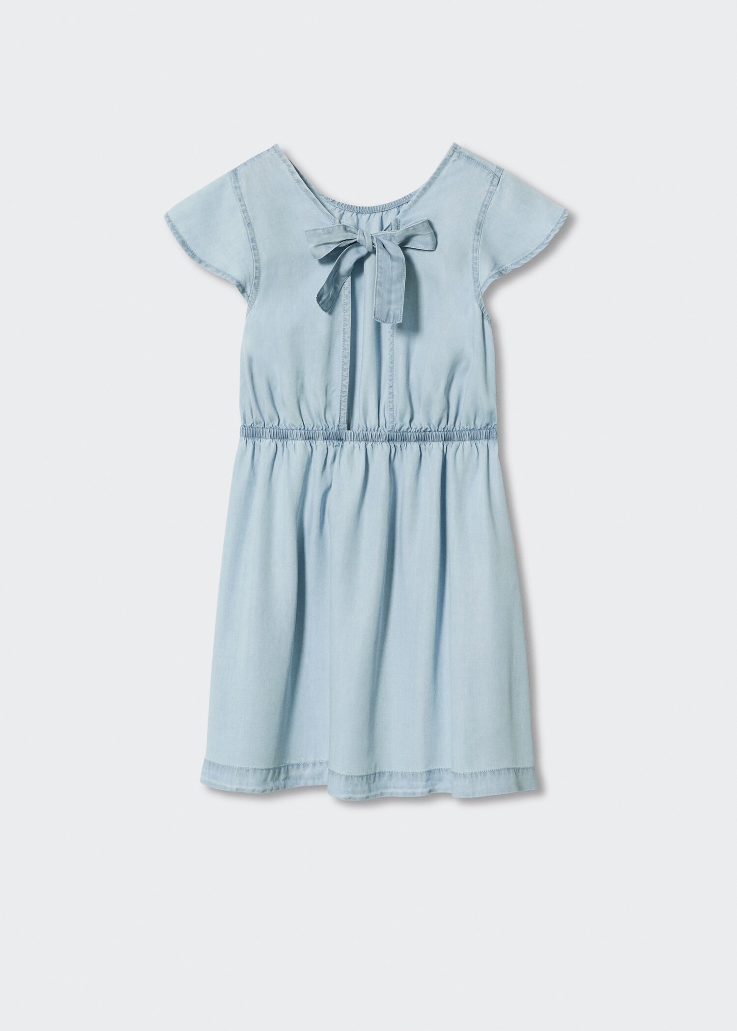 Vestido corto lyocell - Reverso del artículo