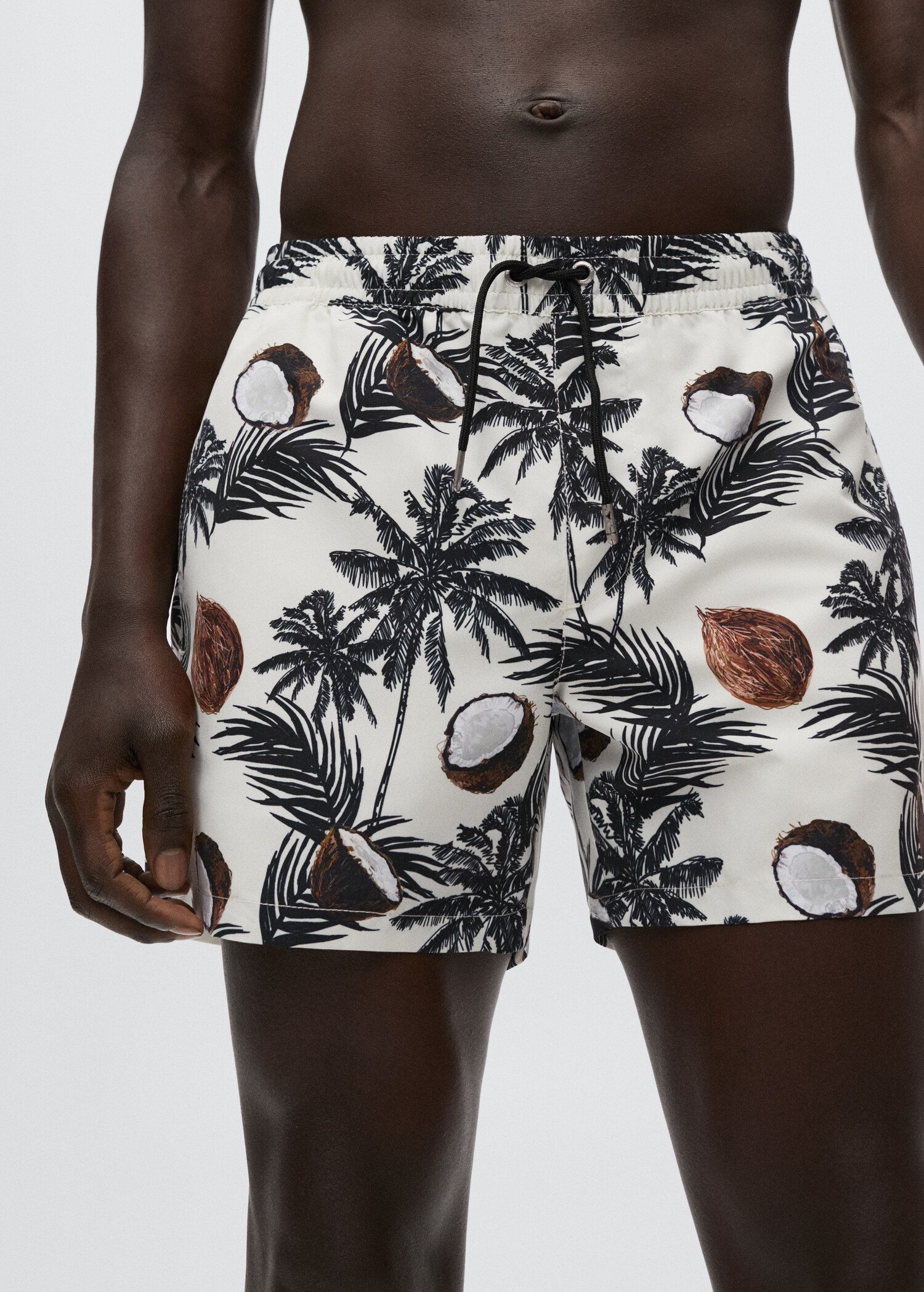 Hawaiian print swimming trunks - Details of the article 1