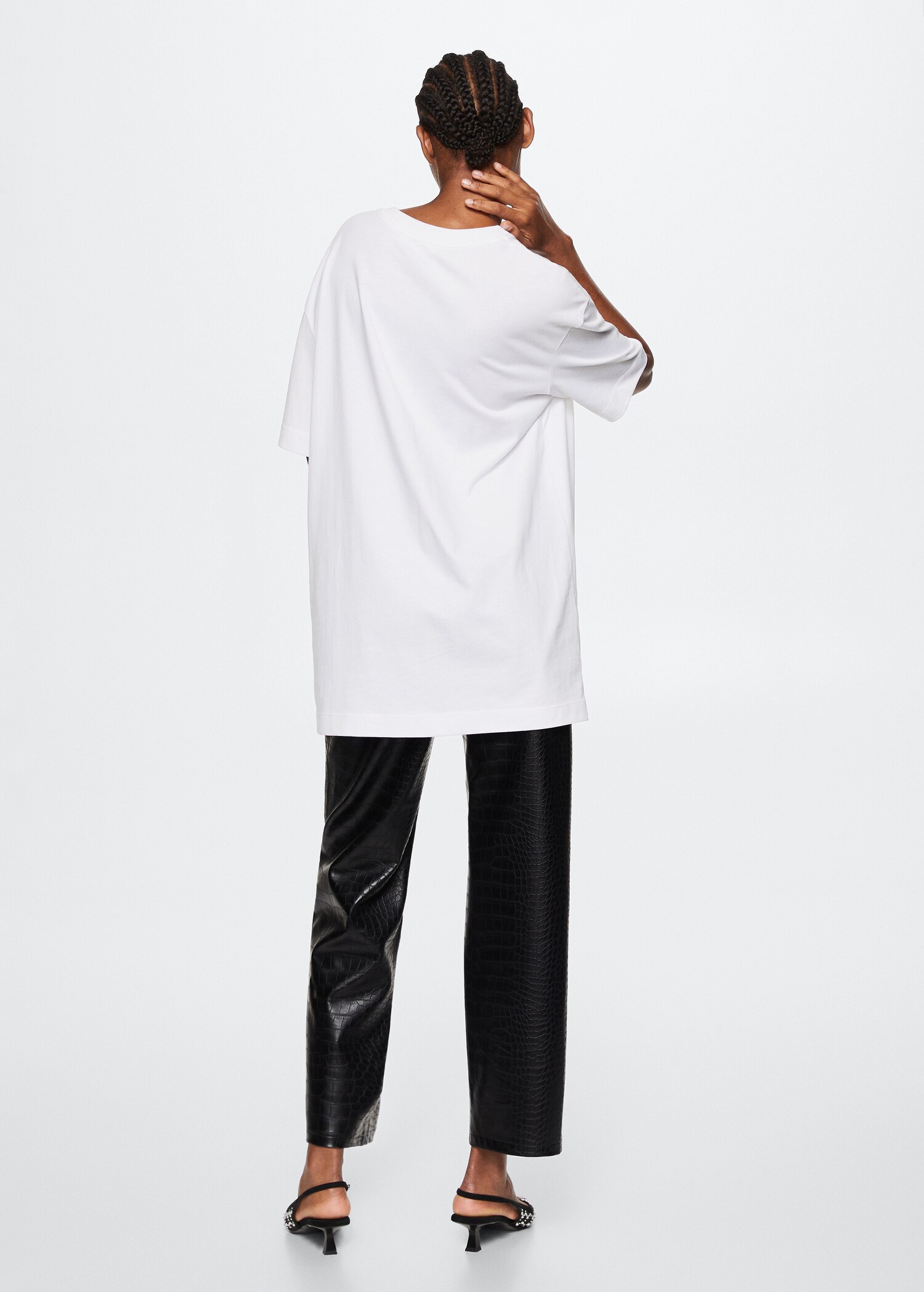 Oversize cotton T-shirt - Reverse of the article