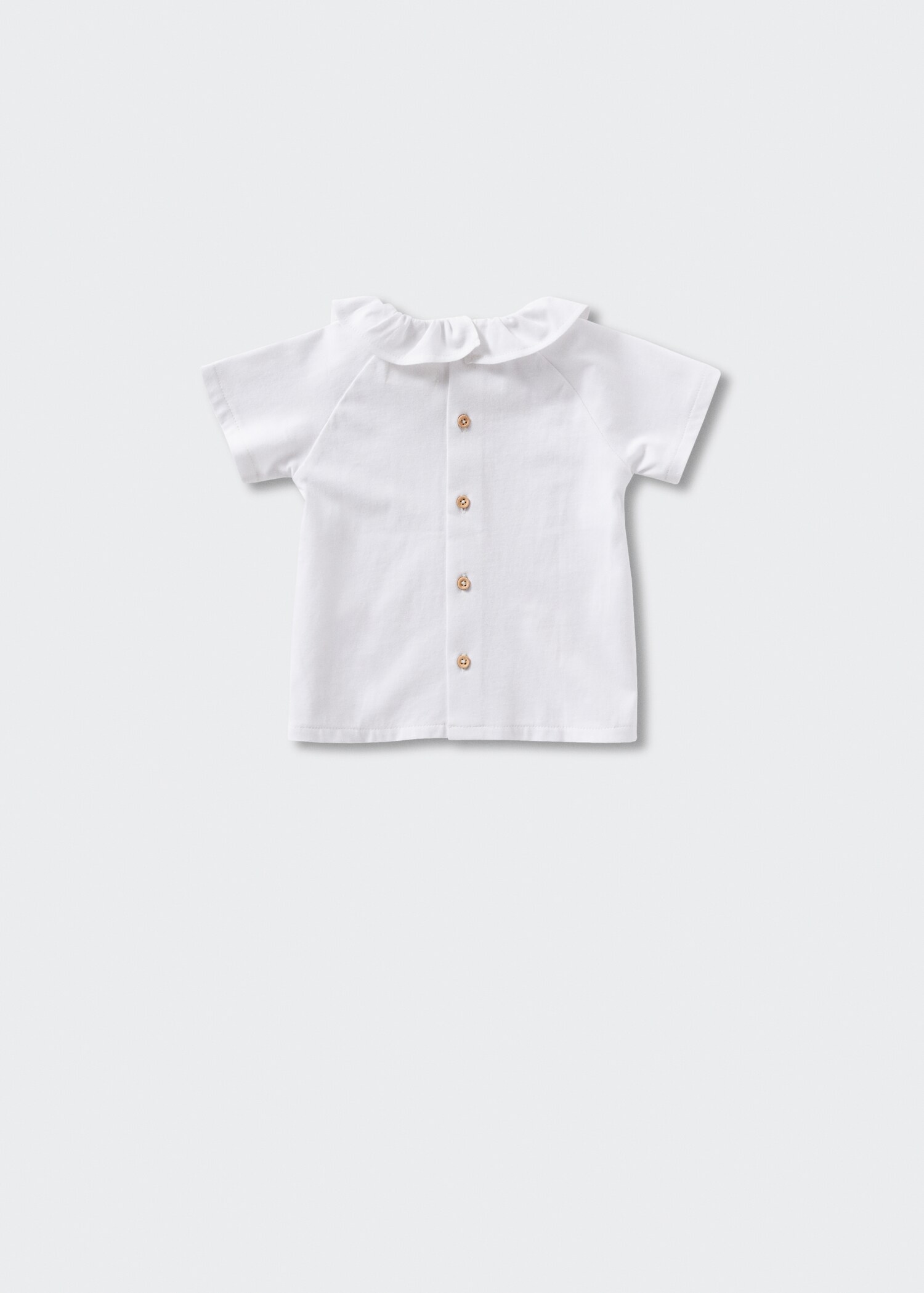 Baumwoll-T-Shirt mit Volantdetails - Rückseite des Artikels