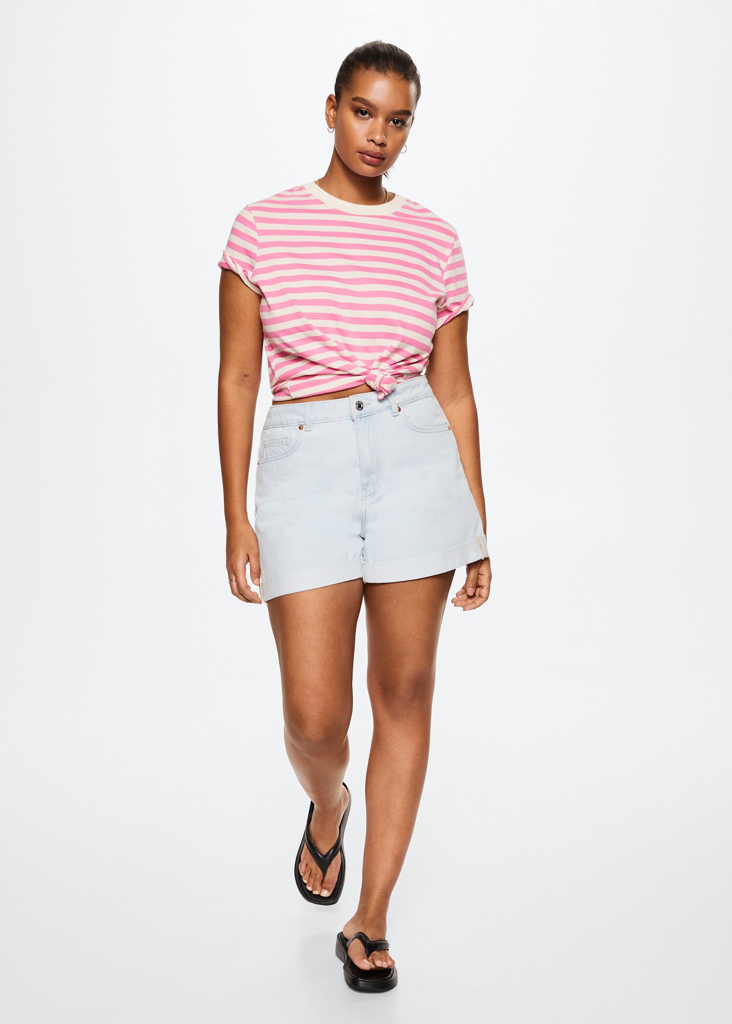 Striped cotton T-shirt - Details of the article 3