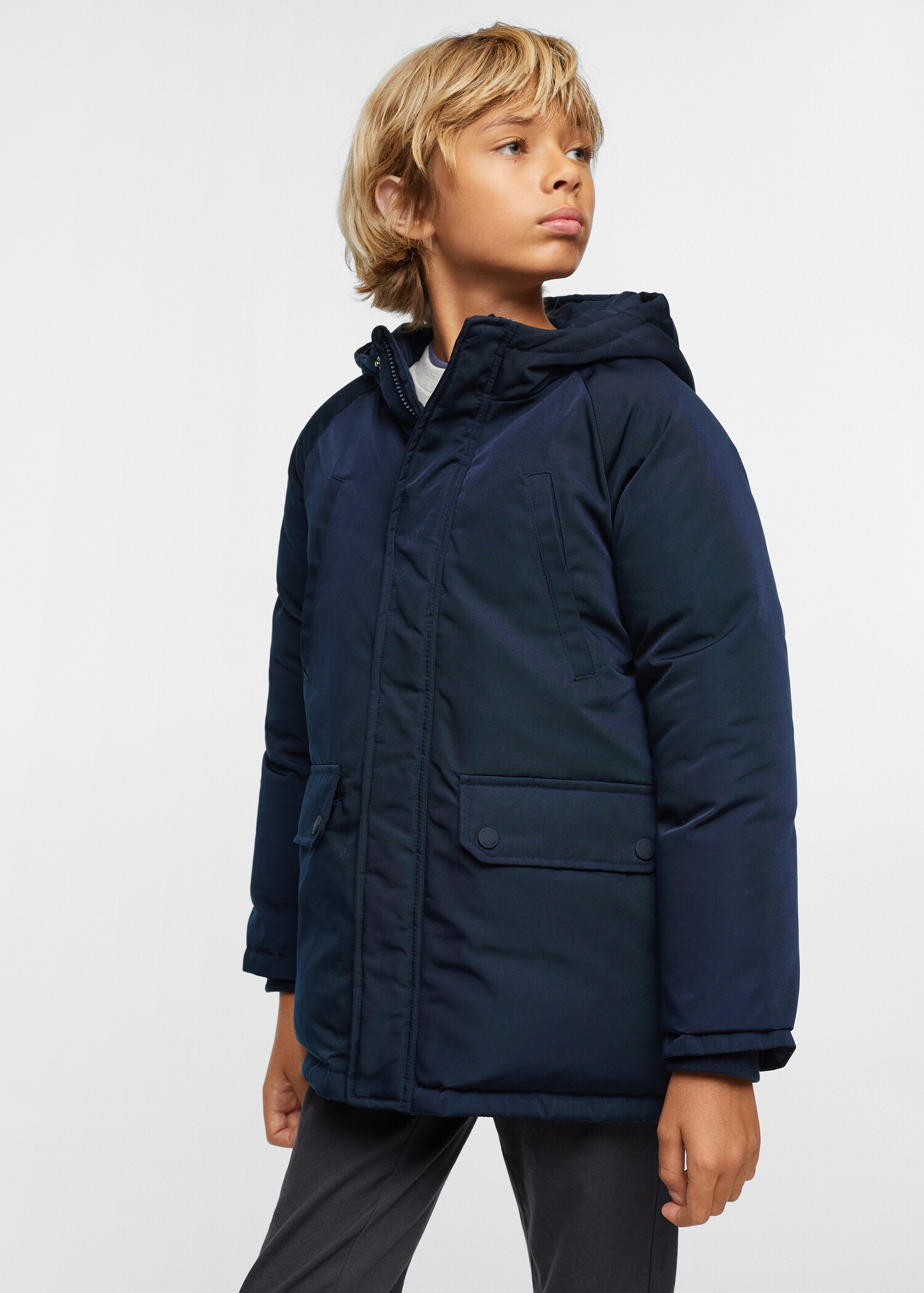 Hood quilted coat - Medium plane
