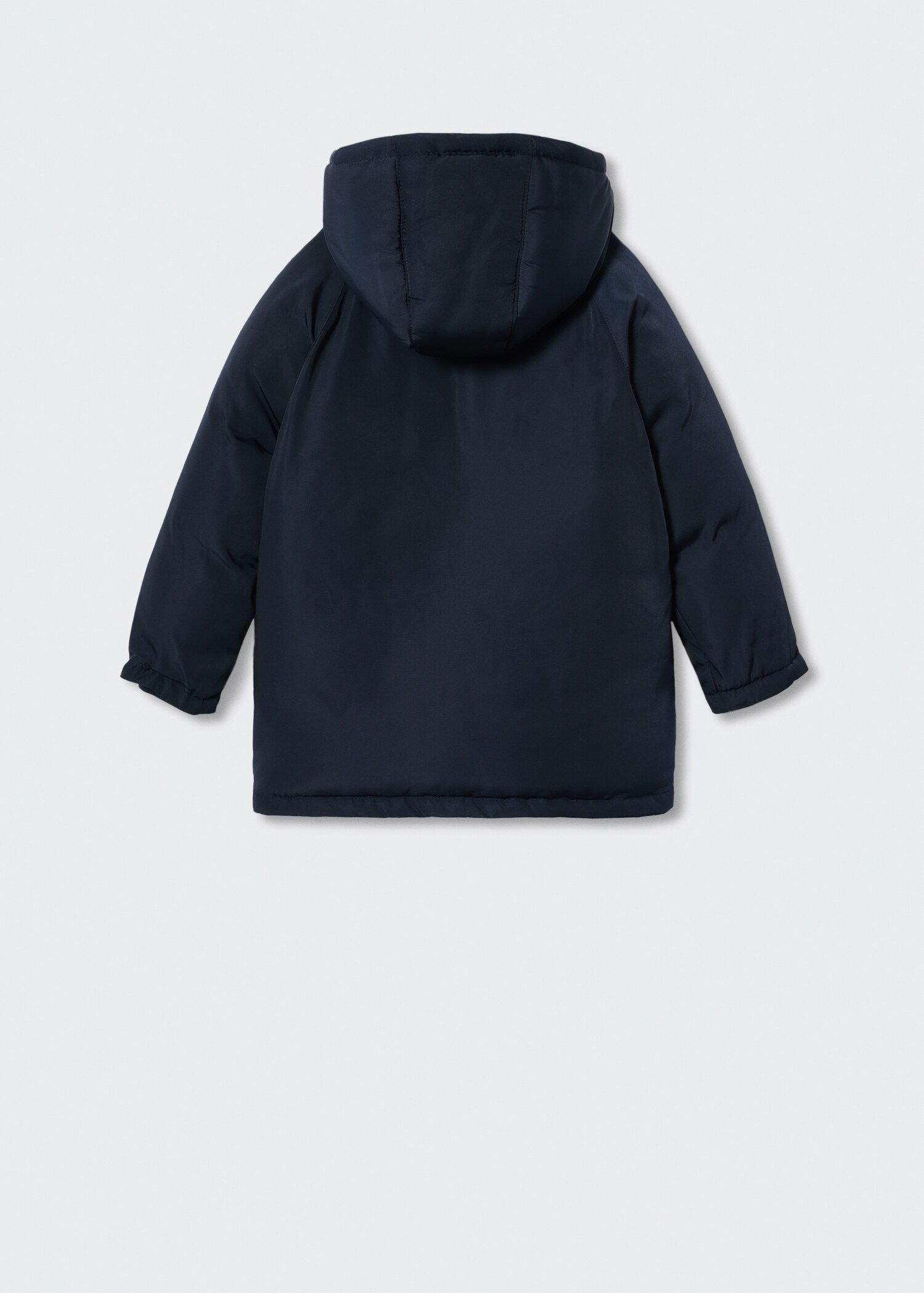 Hood quilted coat - Reverse of the article