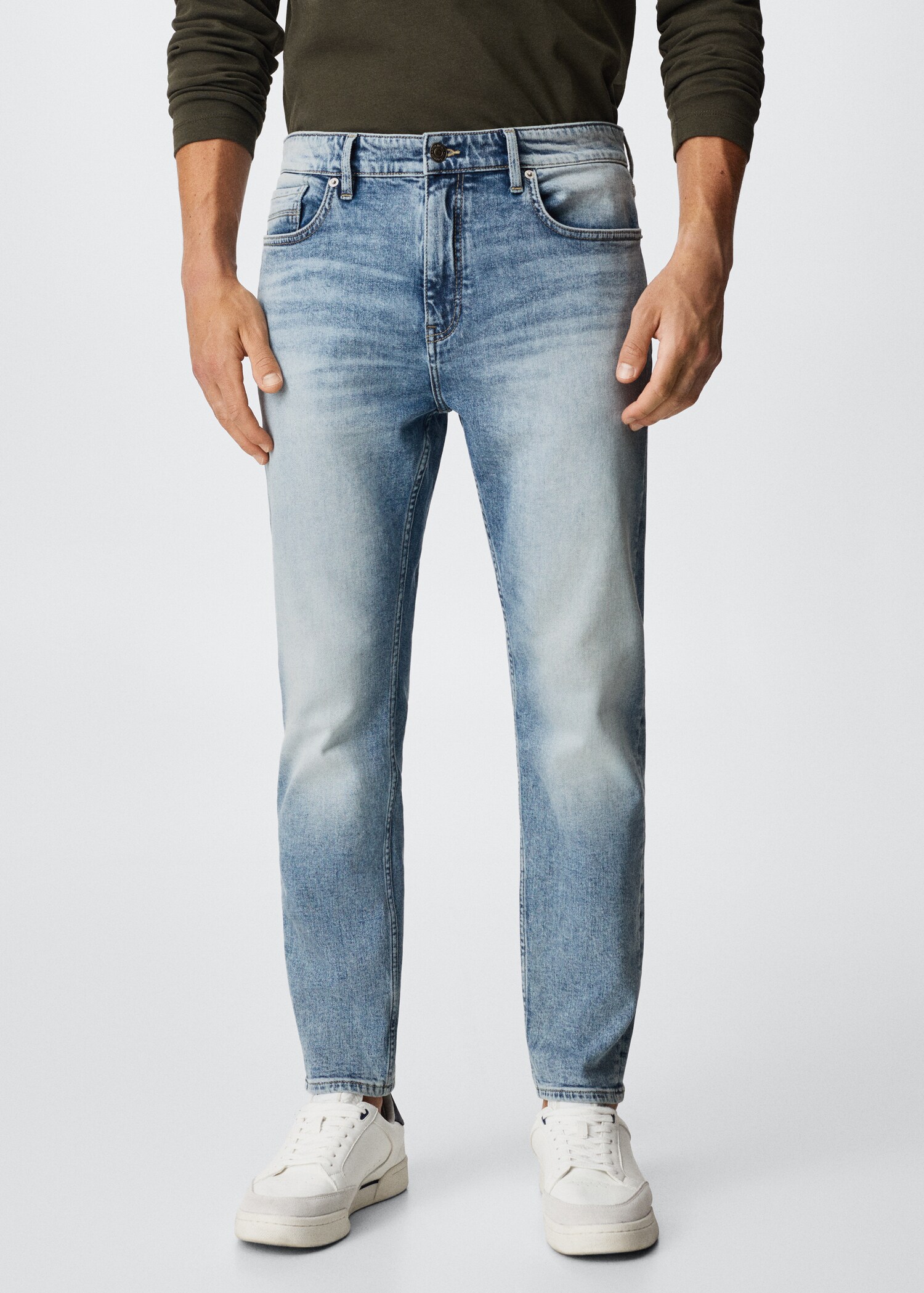 Jeans Tom tapered fit - Plano médio