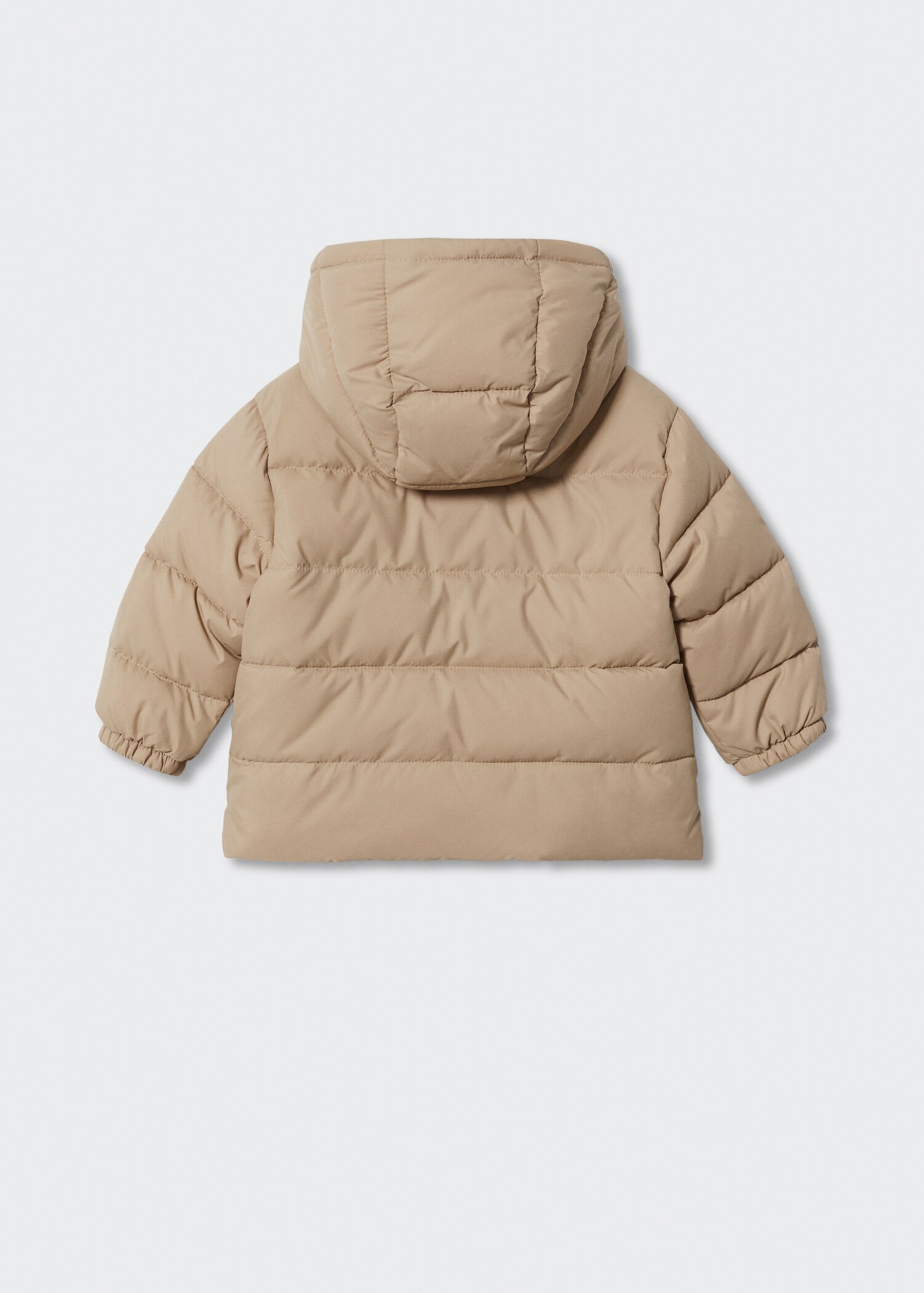 Hood quilted coat - Reverse of the article