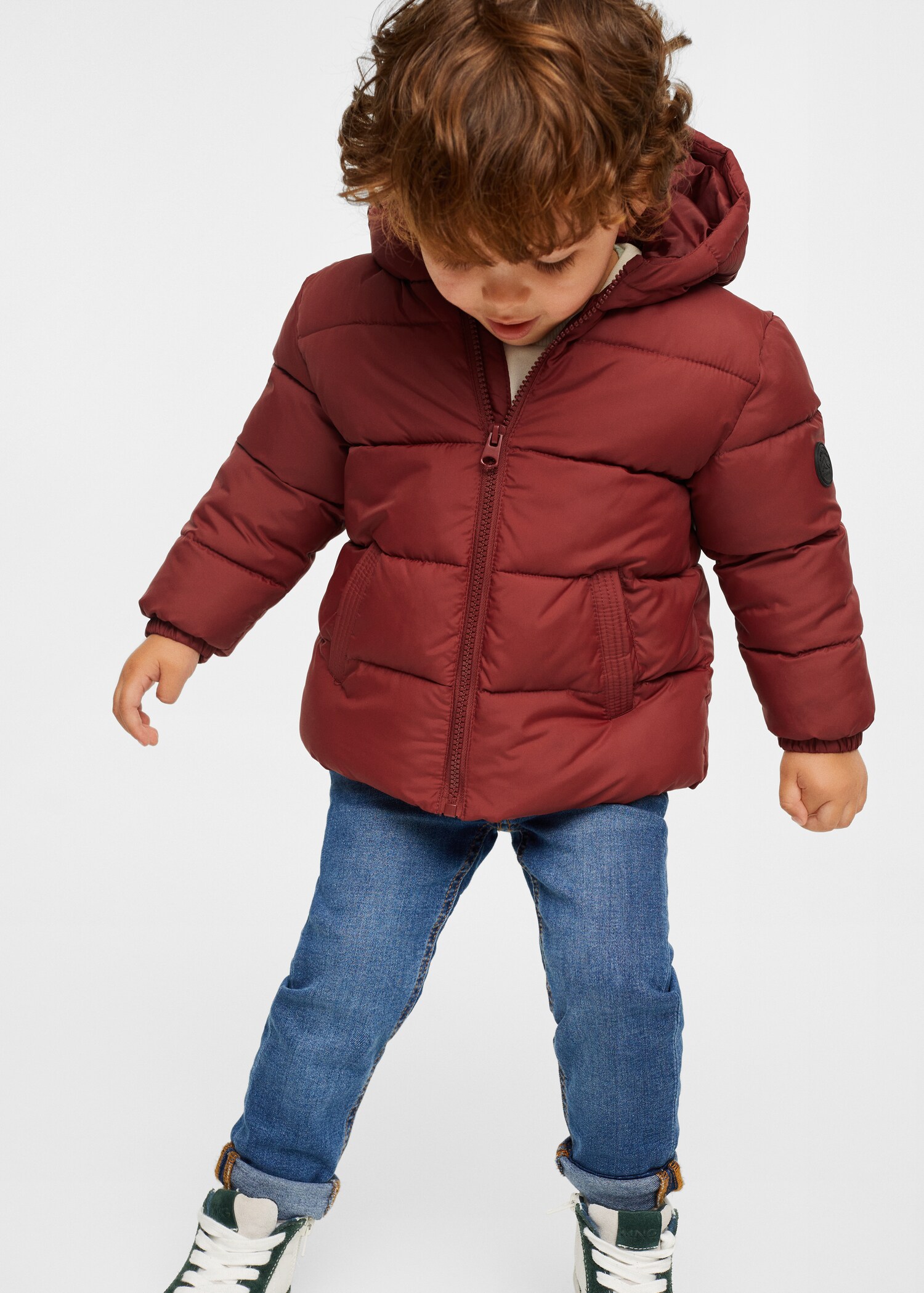 Hood quilted coat - Details of the article 2