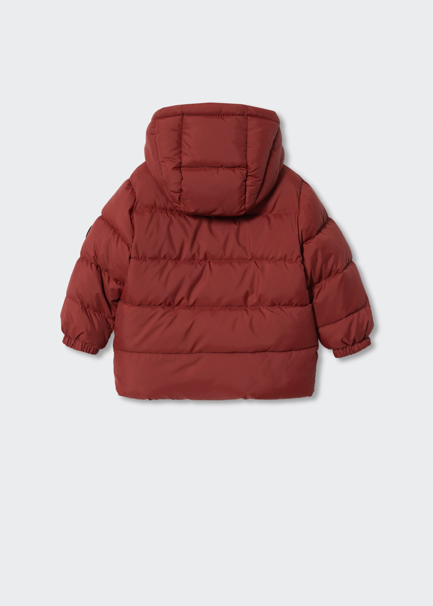 Hood quilted coat - Reverse of the article